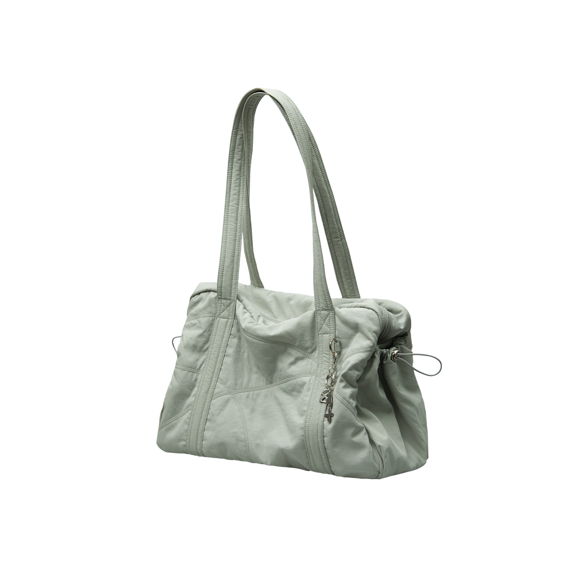 리오므 나일론 숄더 보스턴 백 그레이(Riomeu Nylon Shoulder Boston Bag Gray)