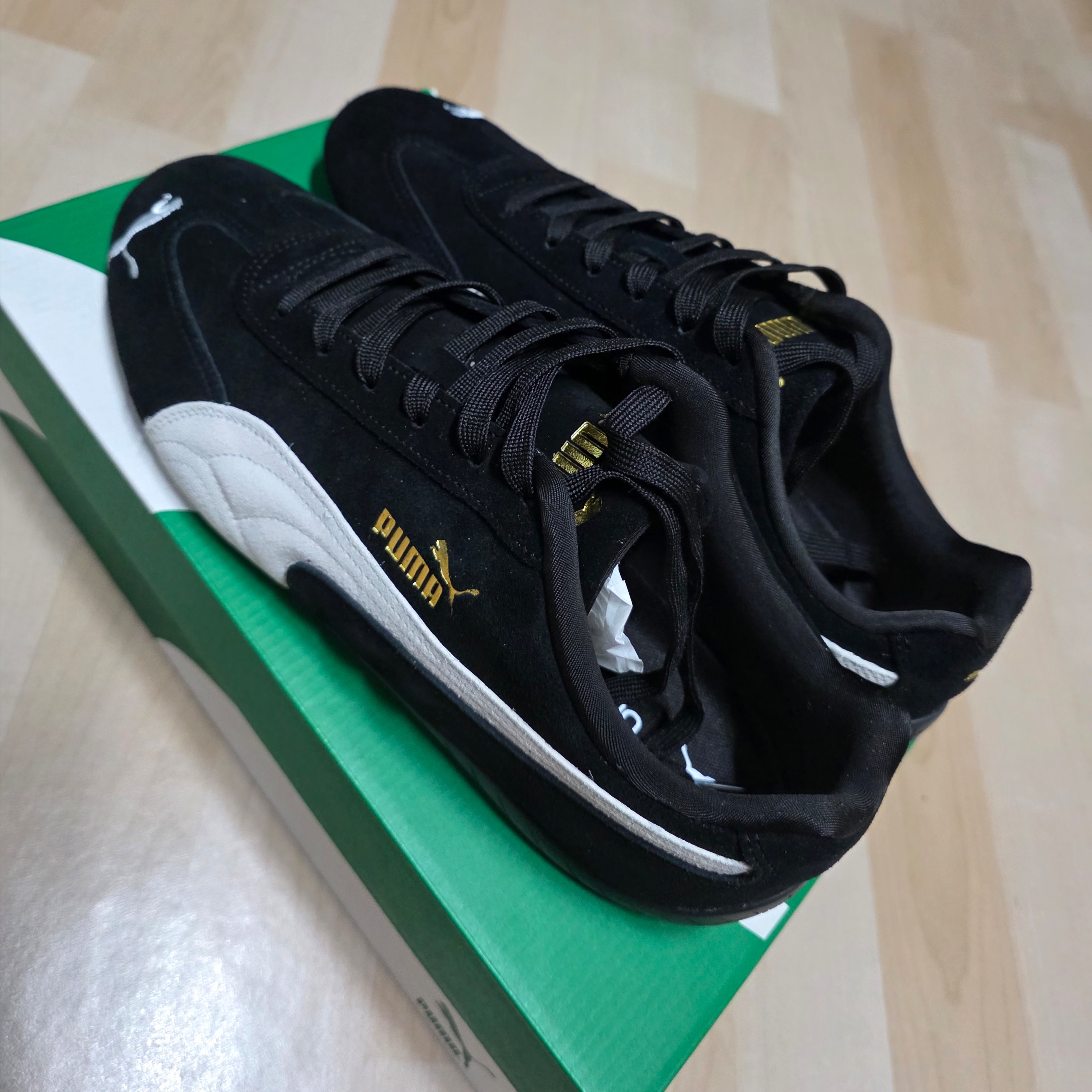 Puma Speedcat OG Black White 착용 스타일 - 5