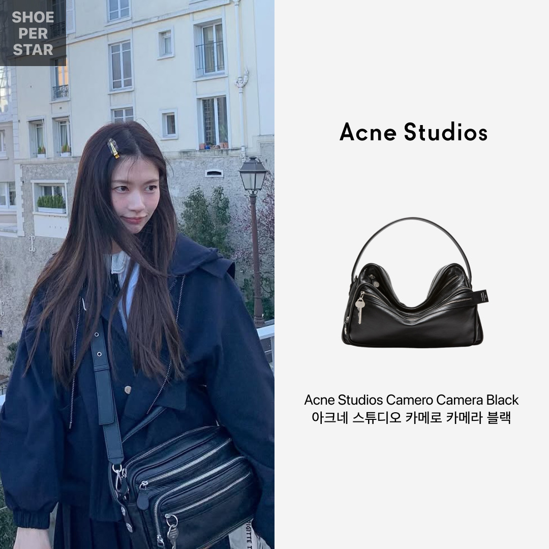 Acne Studios Camero Camera Shoulder Bag Black 착용 스타일 - 2