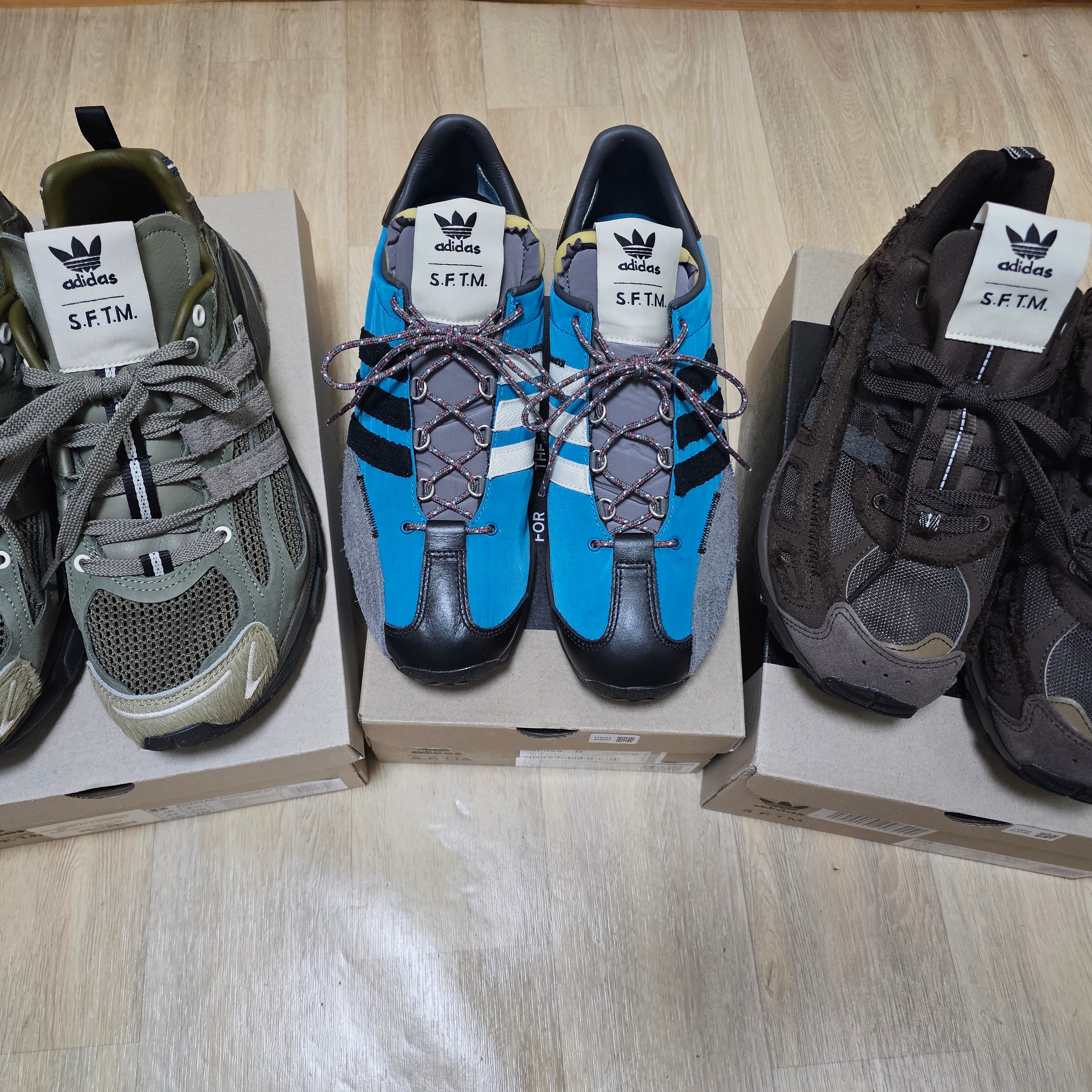 Adidas x Song for the Mute Shadowturf Dark Brown, Adidas x Song for the Mute Country OG Active Teal Core Black 착용 스타일 - 1