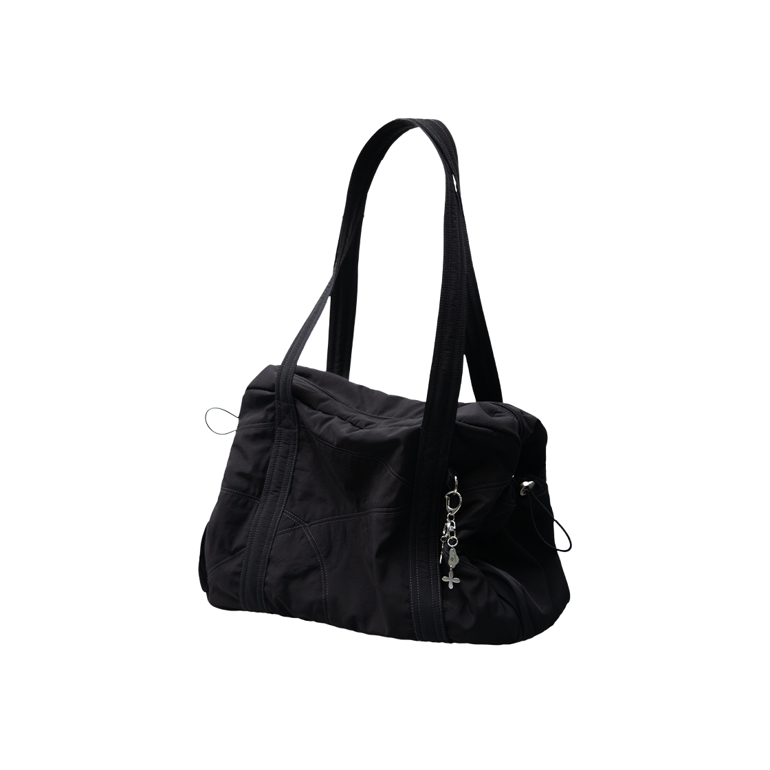 R-25-S010-B Riomeu Nylon Shoulder Boston Bag Black - 대표 이미지 #1
