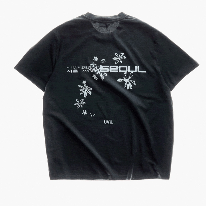 UVU Seoul Marathon T-Shirt Black 착용 스타일