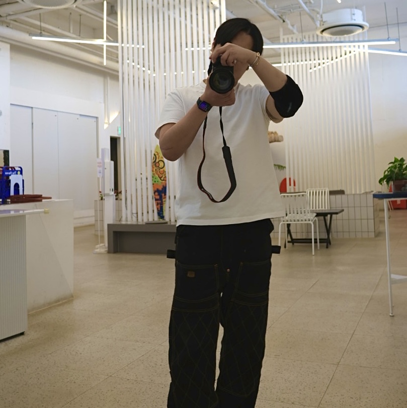 Kapital Thin Canvas Lumber Pants Black 착용 스타일 - 1