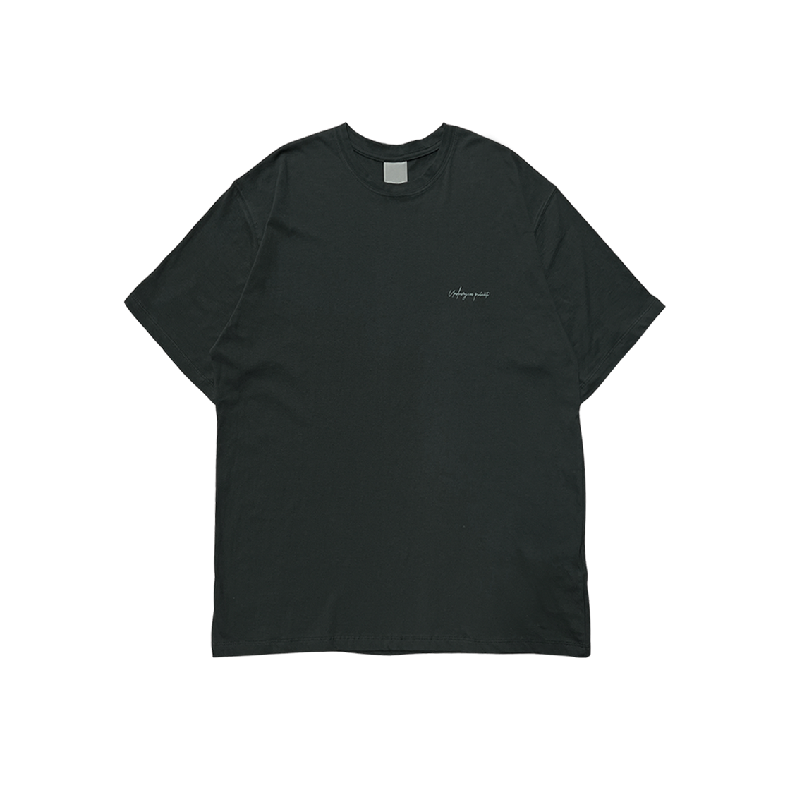 언더마이카 무.104 안티 Fxxking 로고 플레이 엑스트라 루즈 핏 티셔츠 다크 그린