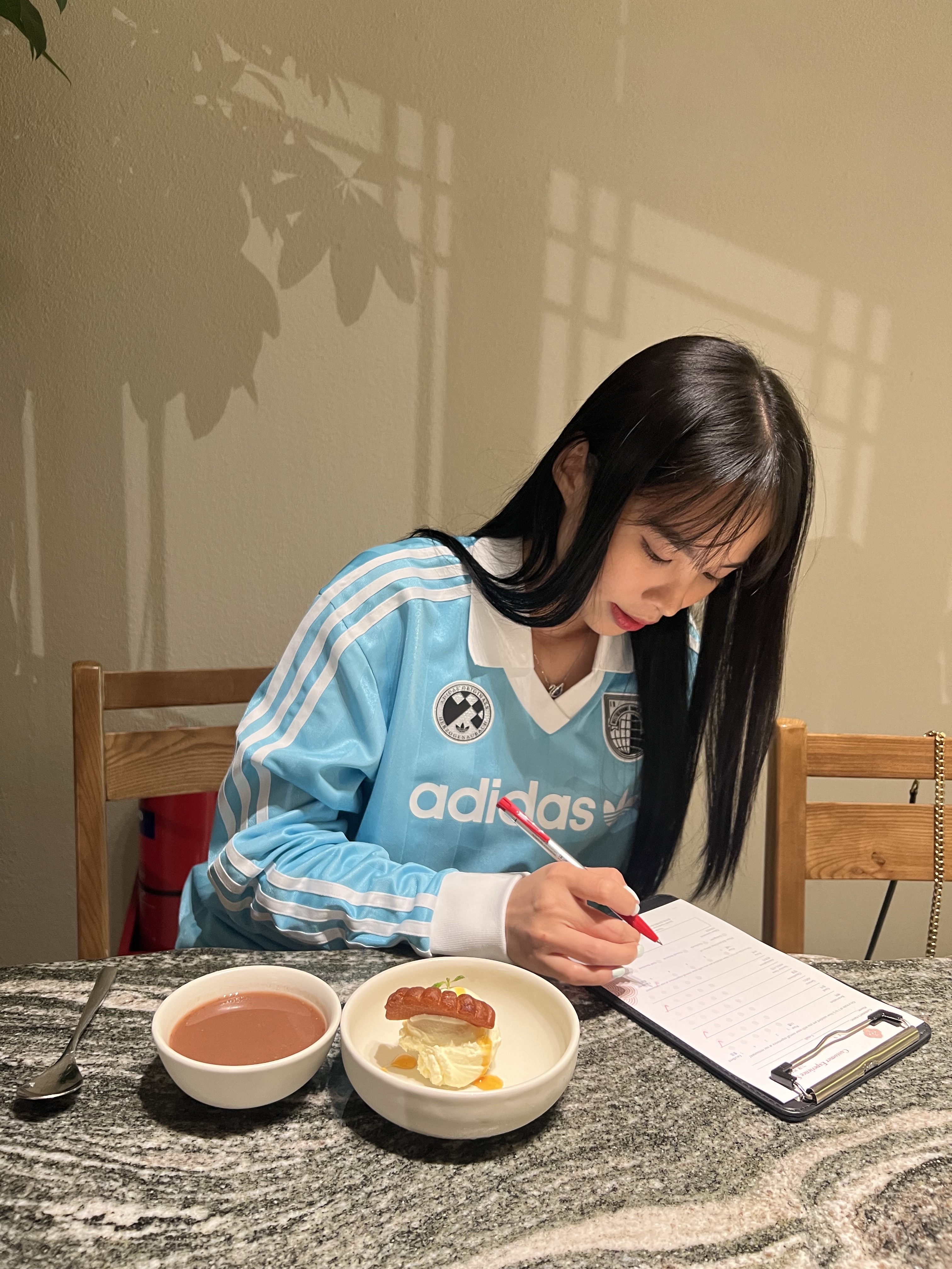 (W) Adidas Football Long Sleeve T-Shirt Light Aqua - KR Sizing 착용 스타일