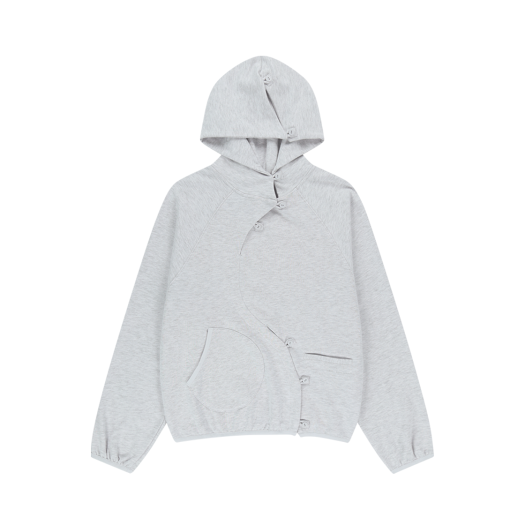 SG2501HD02WE Sansan Gear Button Hoodie White Melange