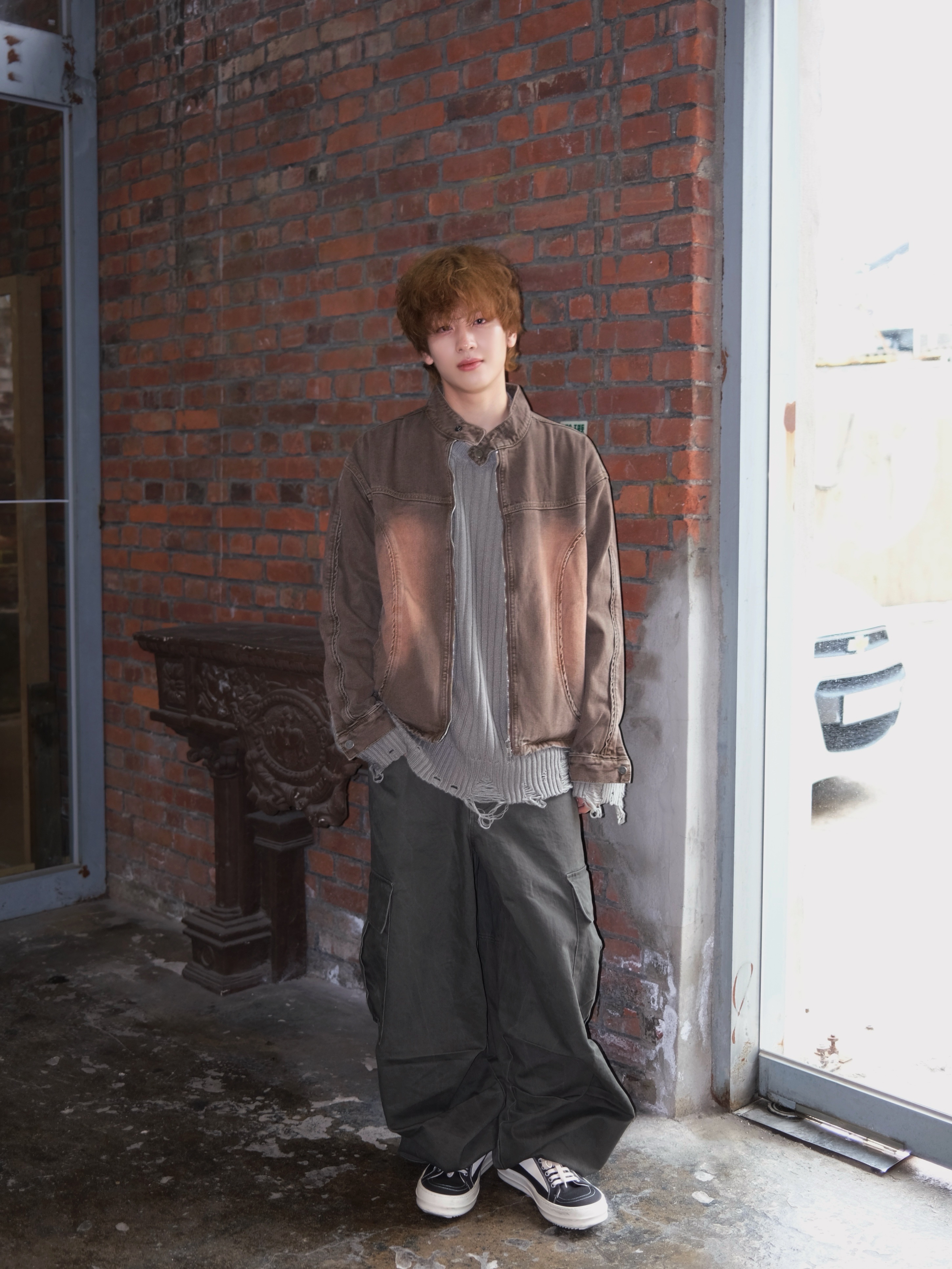 Rick Owens Drkshdw Suede Vintage Sneakers Dark Dust Pearl Milk White 착용 스타일