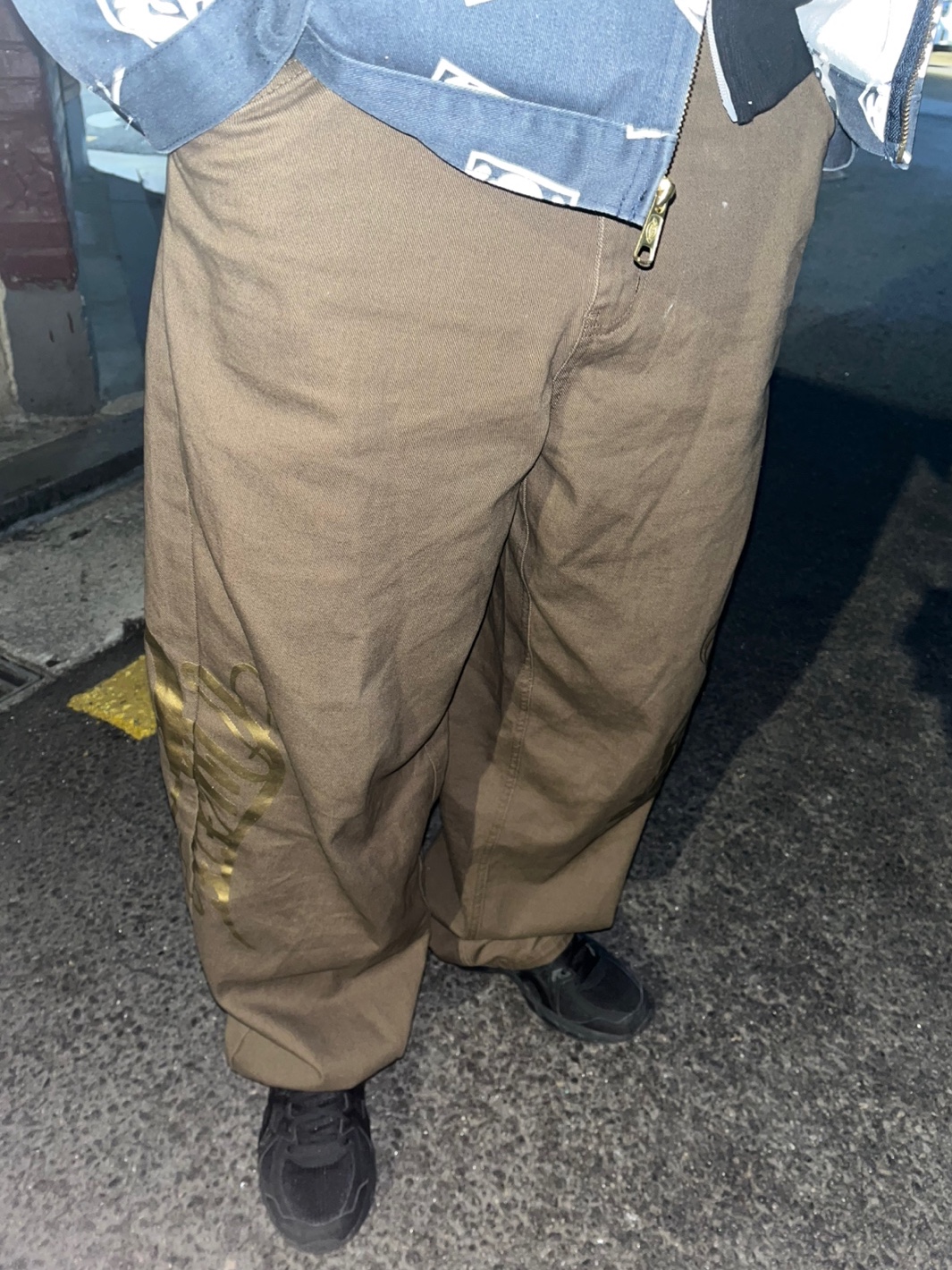 NYXX Emblem Printing Cotton Pants Brown, NYXX Color Block Flow Hood Zip-Up Black 착용 스타일 - 2