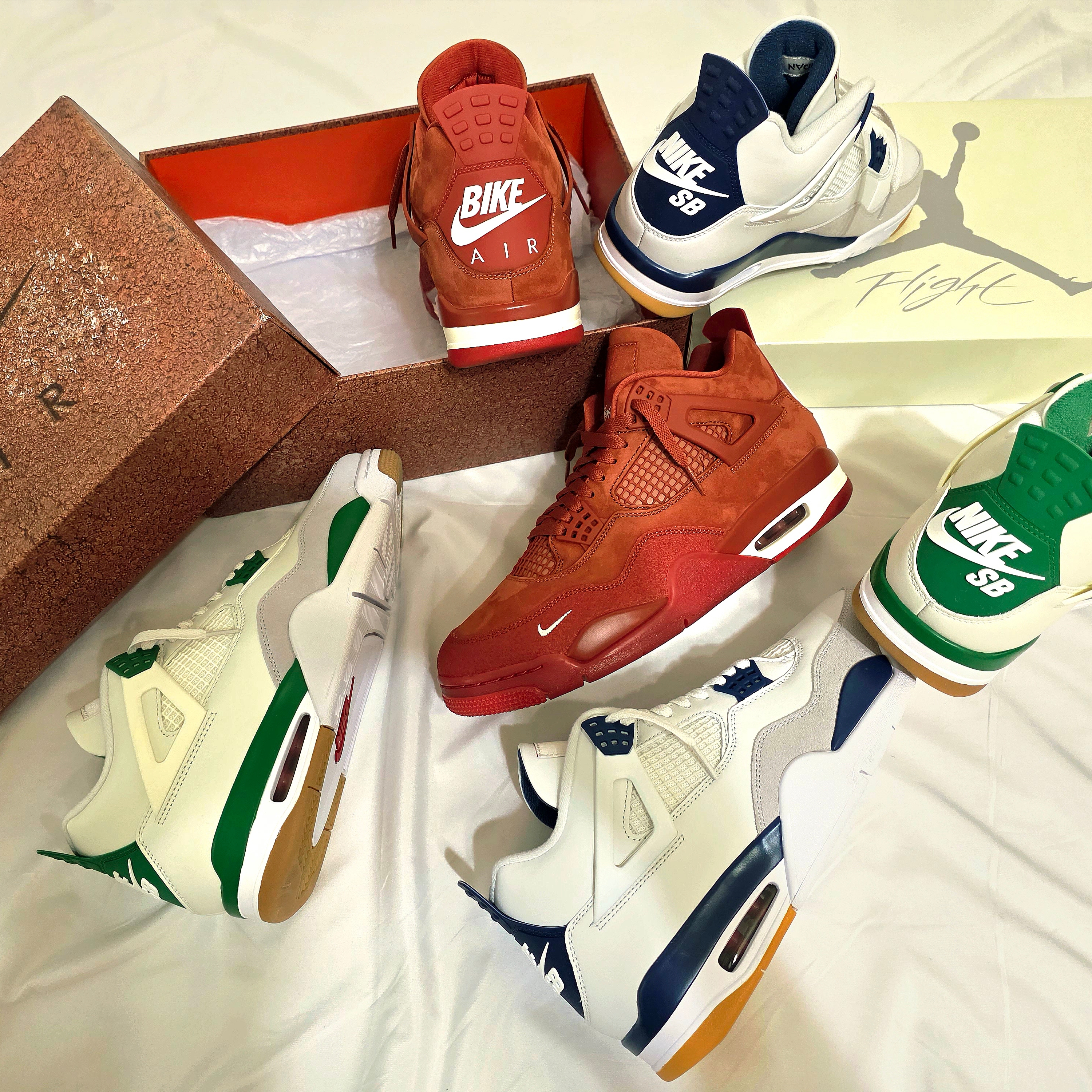 Jordan 4 x Nigel Sylvester Retro OG SP Brick by Brick, Jordan 4 x Nike SB Retro SP Navy 착용 스타일 - 1