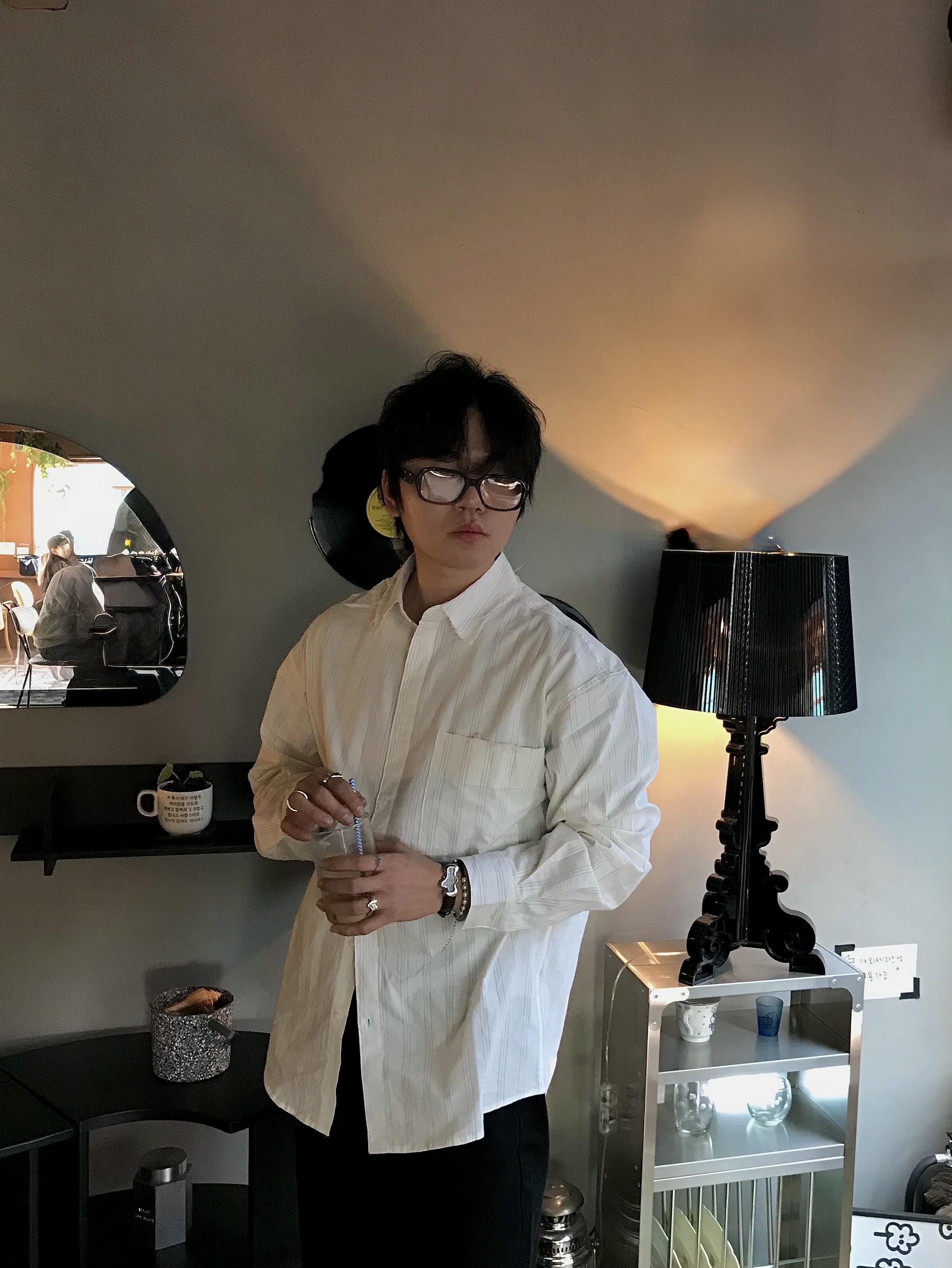 젠틀 몬스터 x 메종 마르지엘라 MM114 블랙 클리어 착용 스타일 - 9