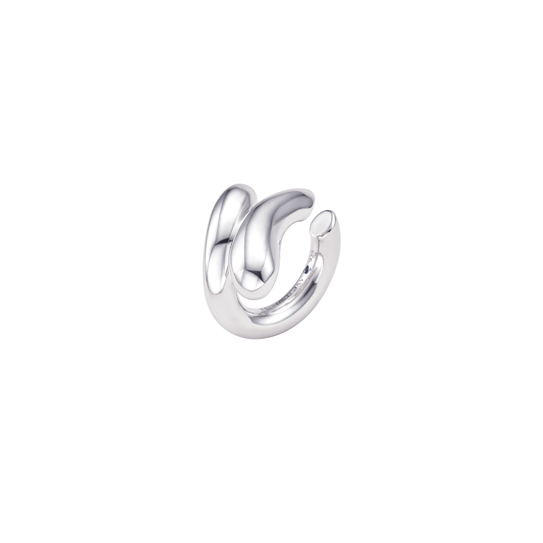 GR1015E [예약 배송] TEE RING JAY Liquid layered Ear Cuff