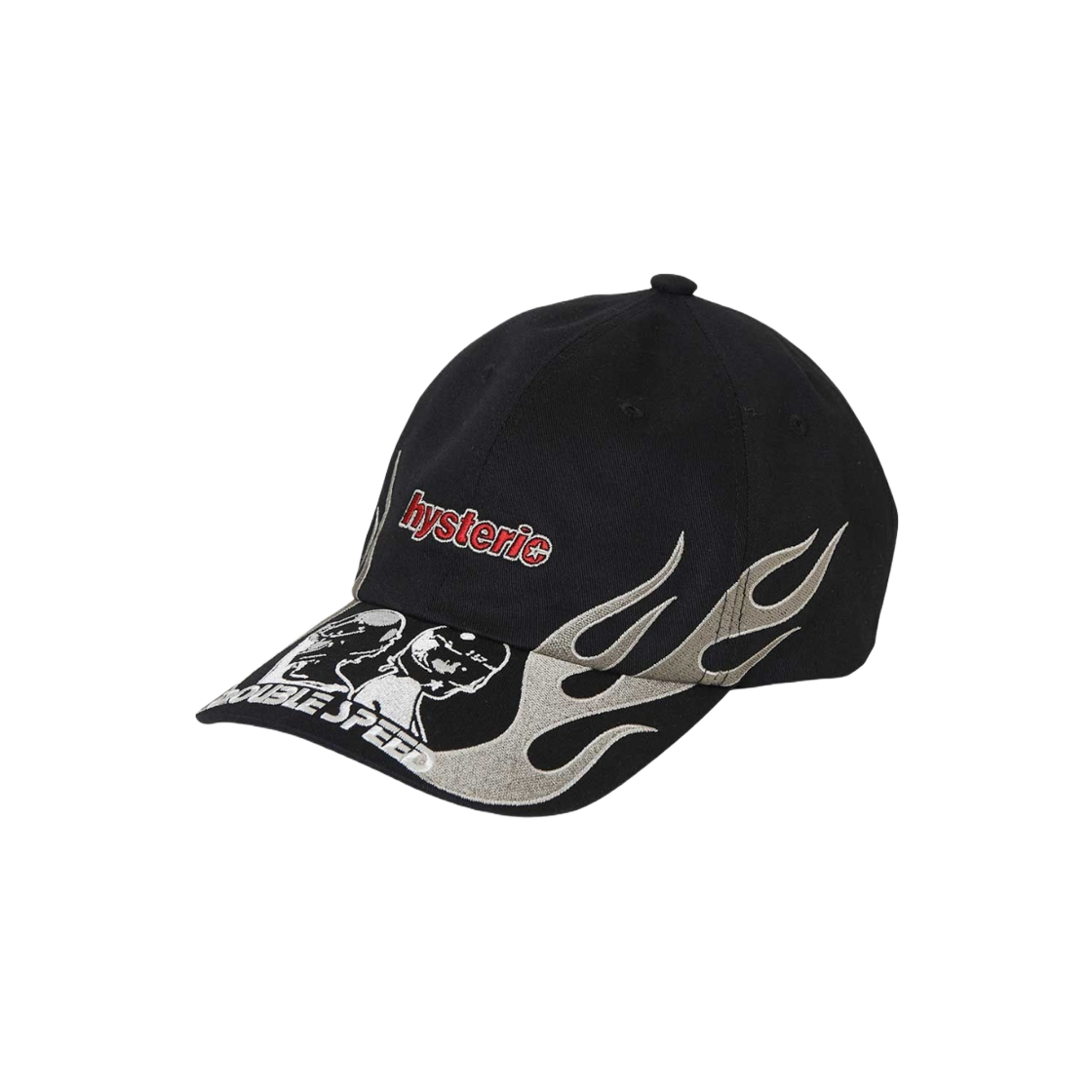 帽子 Hysteric Glamour Double Speed cap black Hysteric Glamour Double Speed Embroidered Cap in Black for