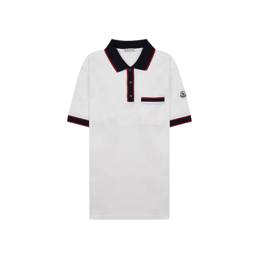 Moncler Logo Patch Polo Shirt White - 24SS