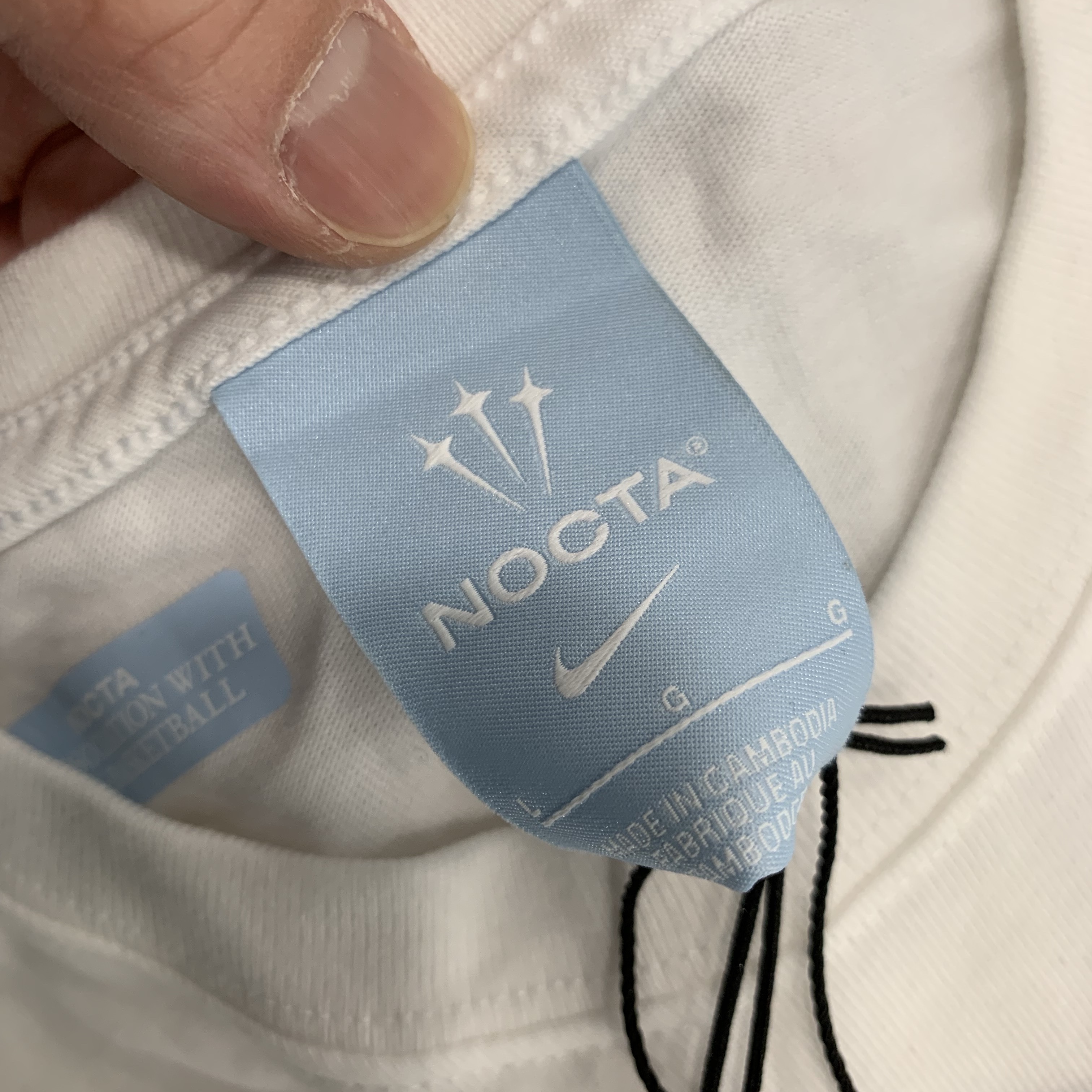 Nike x Drake Nocta NRG Essential Short Sleeve Top White - Asia 착용 스타일 - 3