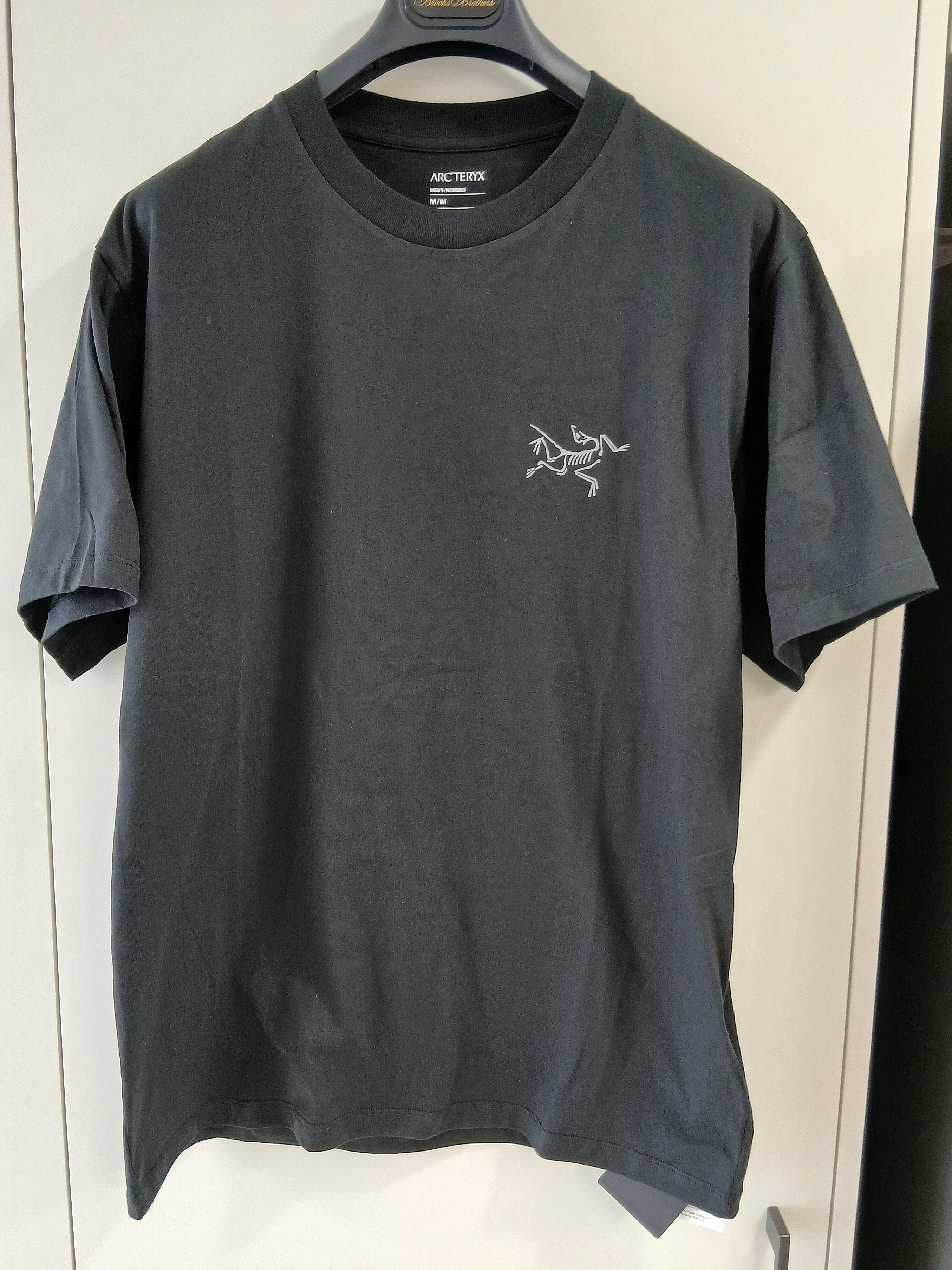 Arc'teryx Kragg SL Cotton SS T-Shirt Black 착용 스타일 - 1