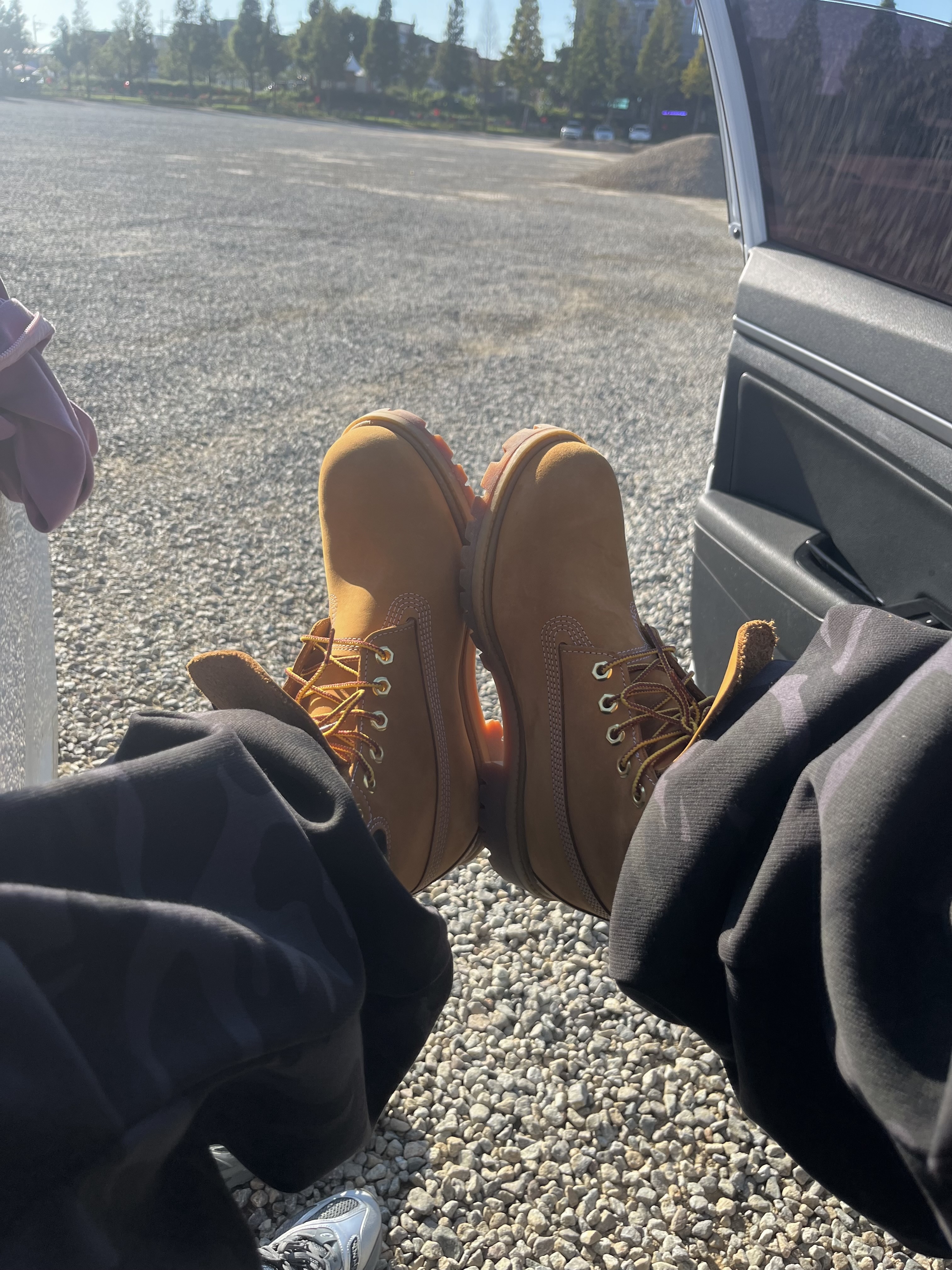 Timberland Premium 6 inch Waterproof Boot Wheat Nubuck - Wide, Timberland 6 Inch Laceup Basic Boots Wheat Brown - Wide 착용 스타일 - 6
