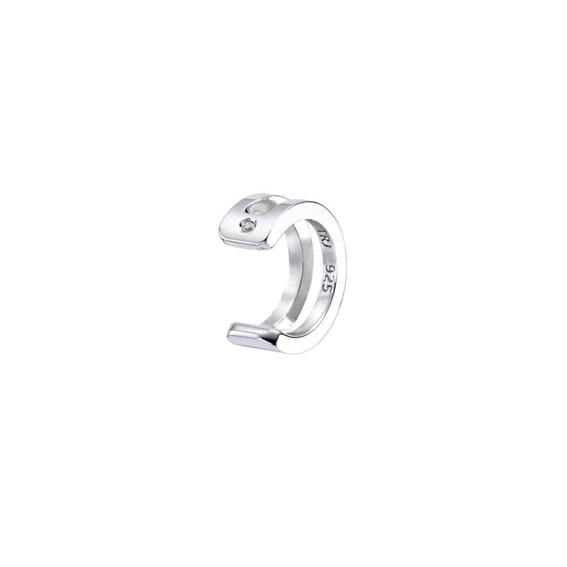 GR1028P [예약 배송] TEE RING JAY Double Pipe Diamond Lip Cuff