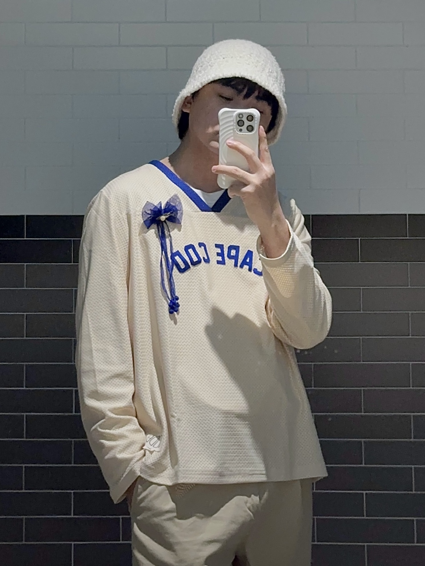 Nike x Bode Mesh Jersey Ecru - US/EU 착용 스타일 - 1