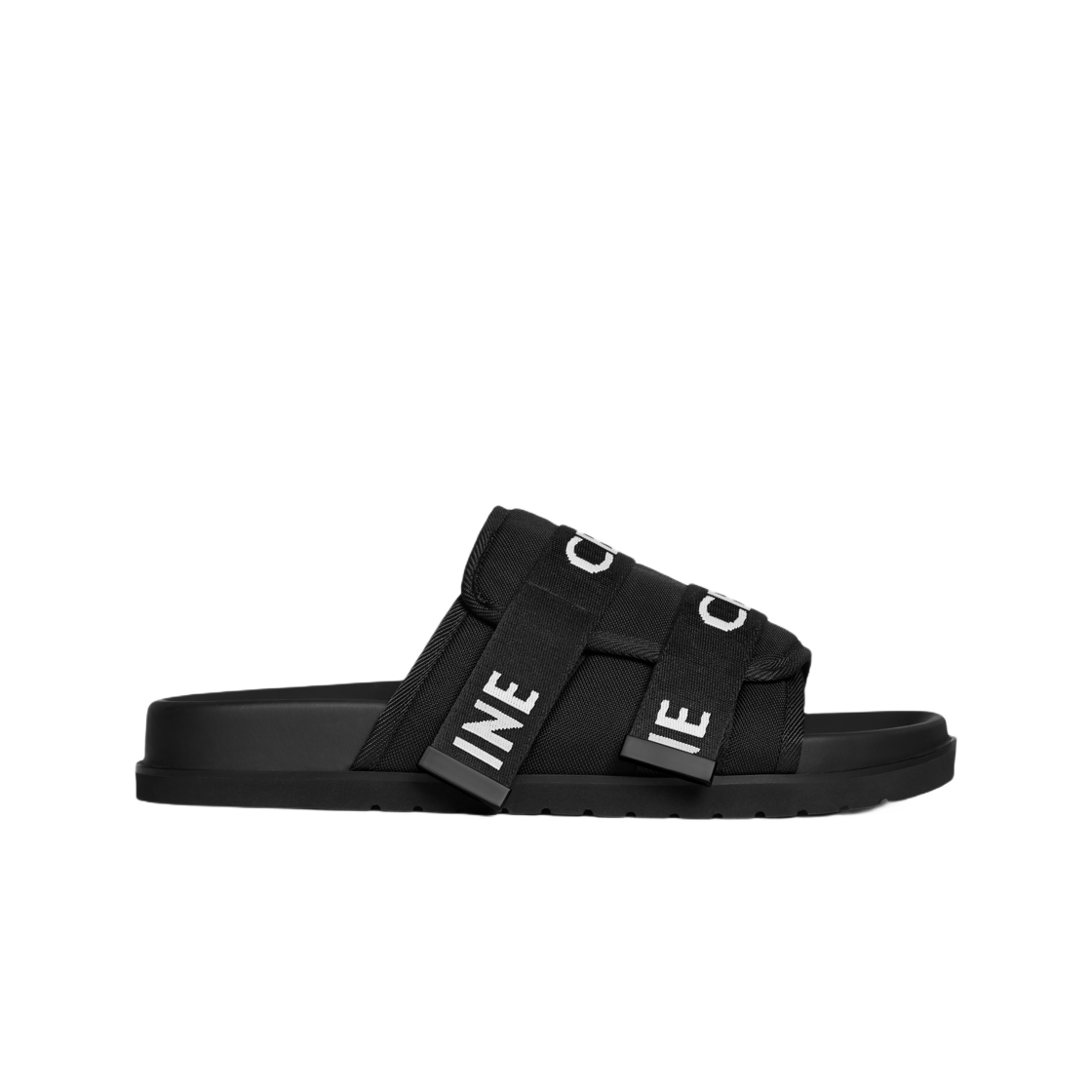 셀린느 피테아 스트래피 샌들 셀린느 자카드 블랙 화이트(Celine Pitea Strappy Sandal in Celine Jacquard Black White)