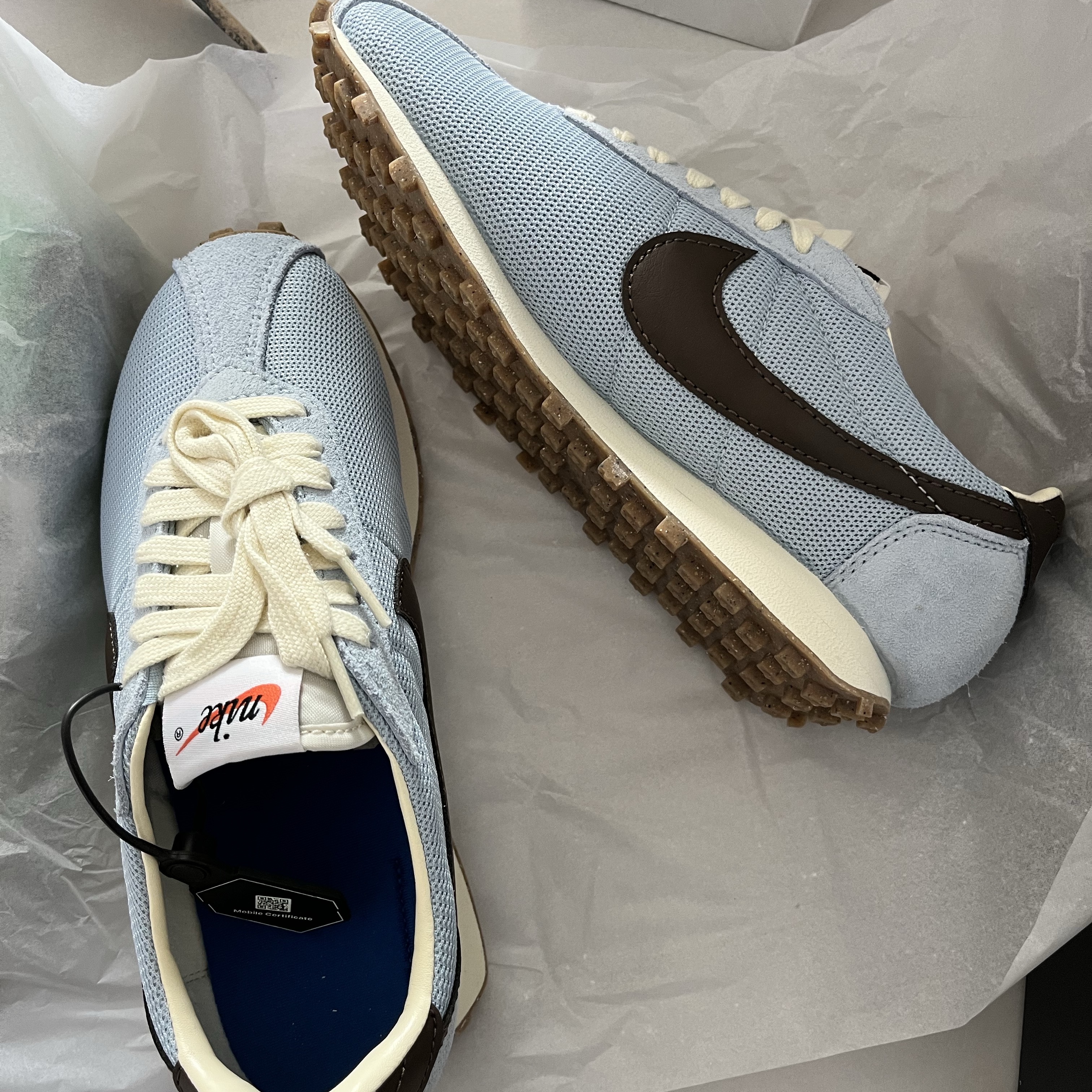 (W) Nike LD-1000 Light Armory Blue Coconut Milk 착용 스타일 - 1