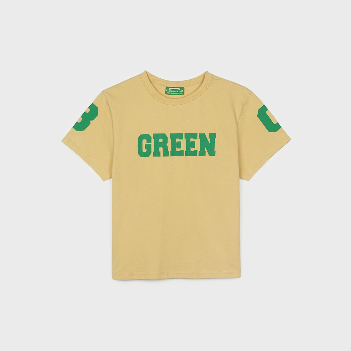 P00000ZR Greenbutter GB Logo Tee Yellow Beige