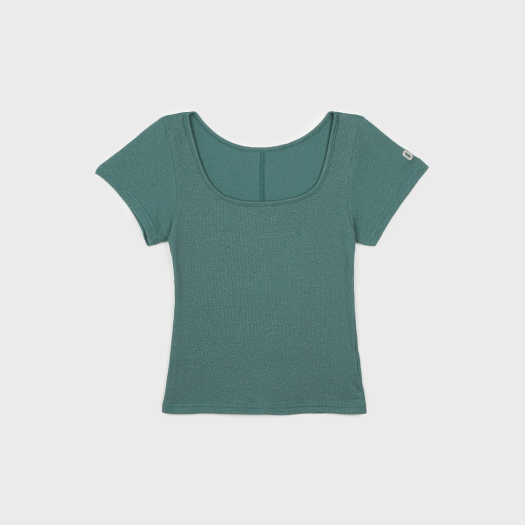 P00000ZJ Greenbutter Square Neck 08 Tee Khaki