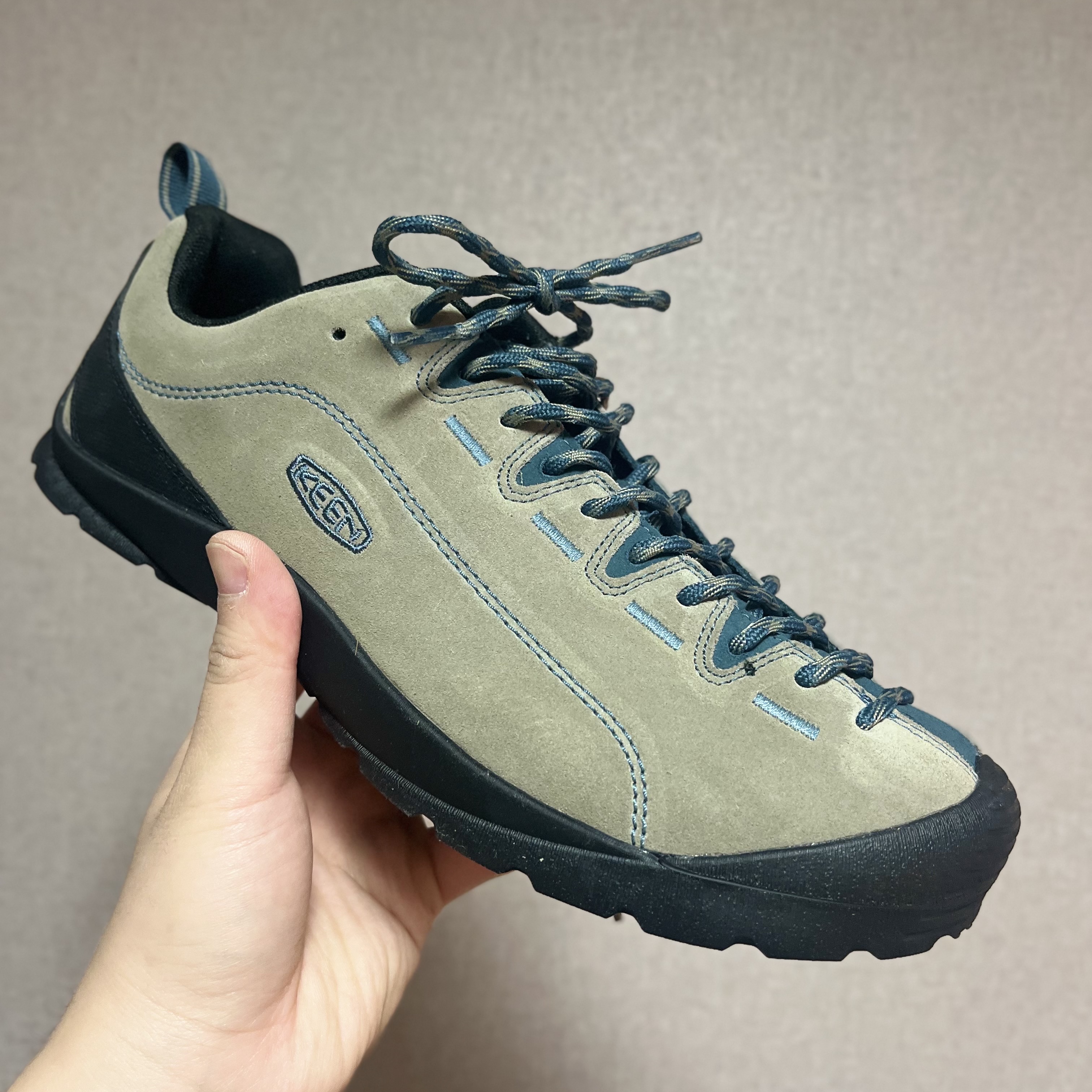 Keen Men Jasper Brindle Orion Blue 착용 스타일