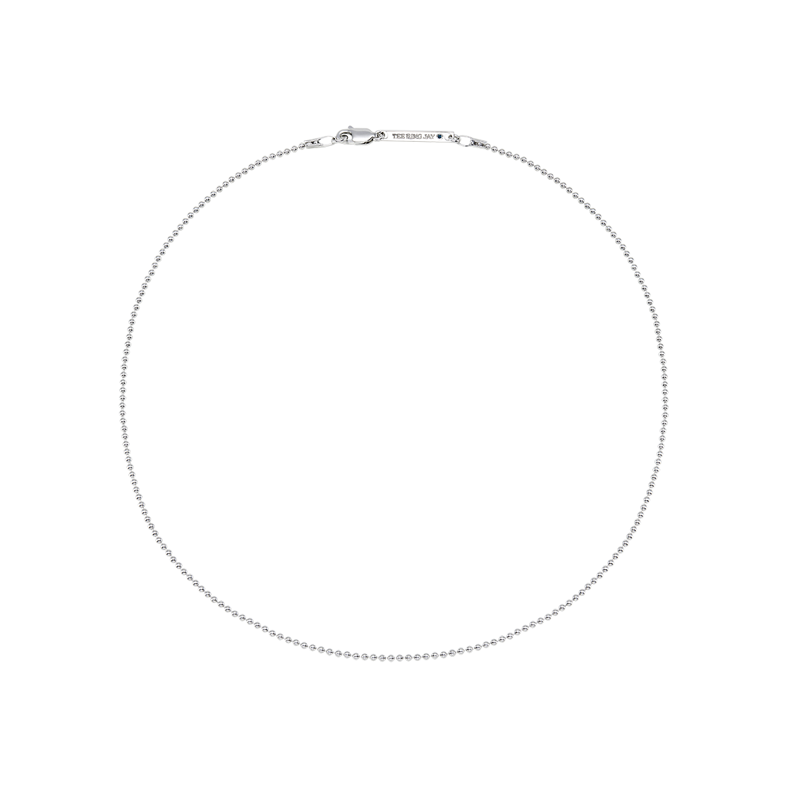 WS074N [예약 배송] TEE RING JAY Skinny Ball Chain Necklace