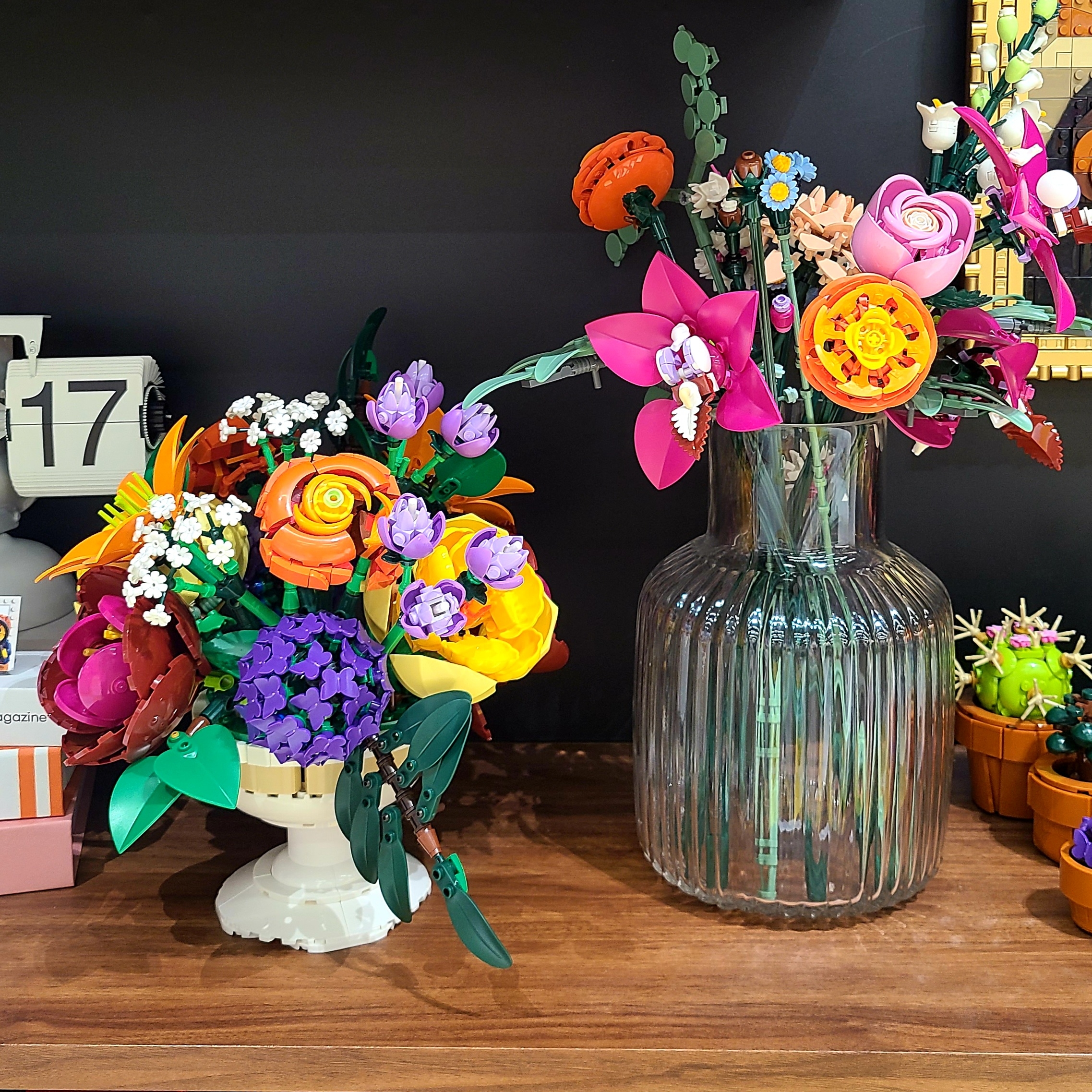 Lego Tiny Plants, Lego Pretty Pink Flower Bouquet 착용 스타일 - 3