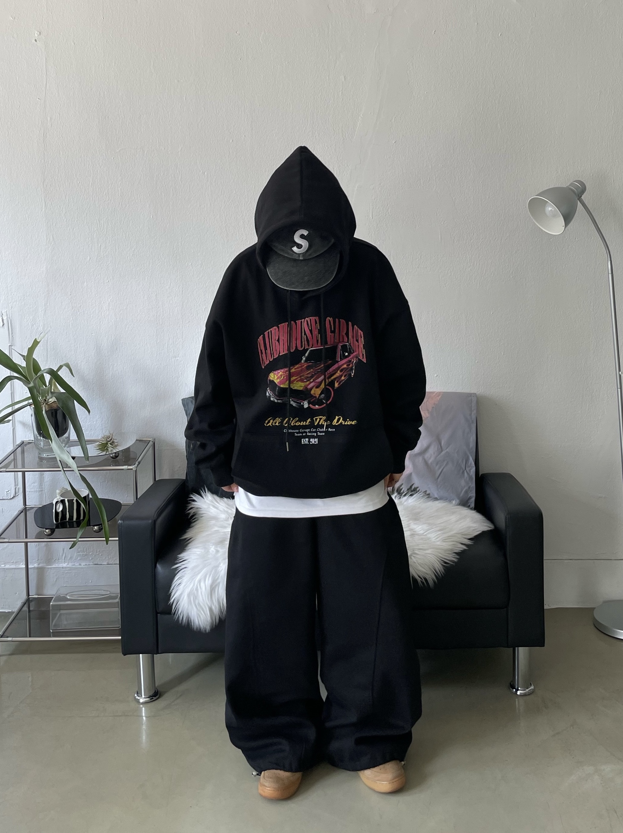 Supreme Pigment Canvas S Logo 6-Panel Black - 23SS, (W) Nike Air Force 1 '07 WB Flax Wheat 착용 스타일 - 3