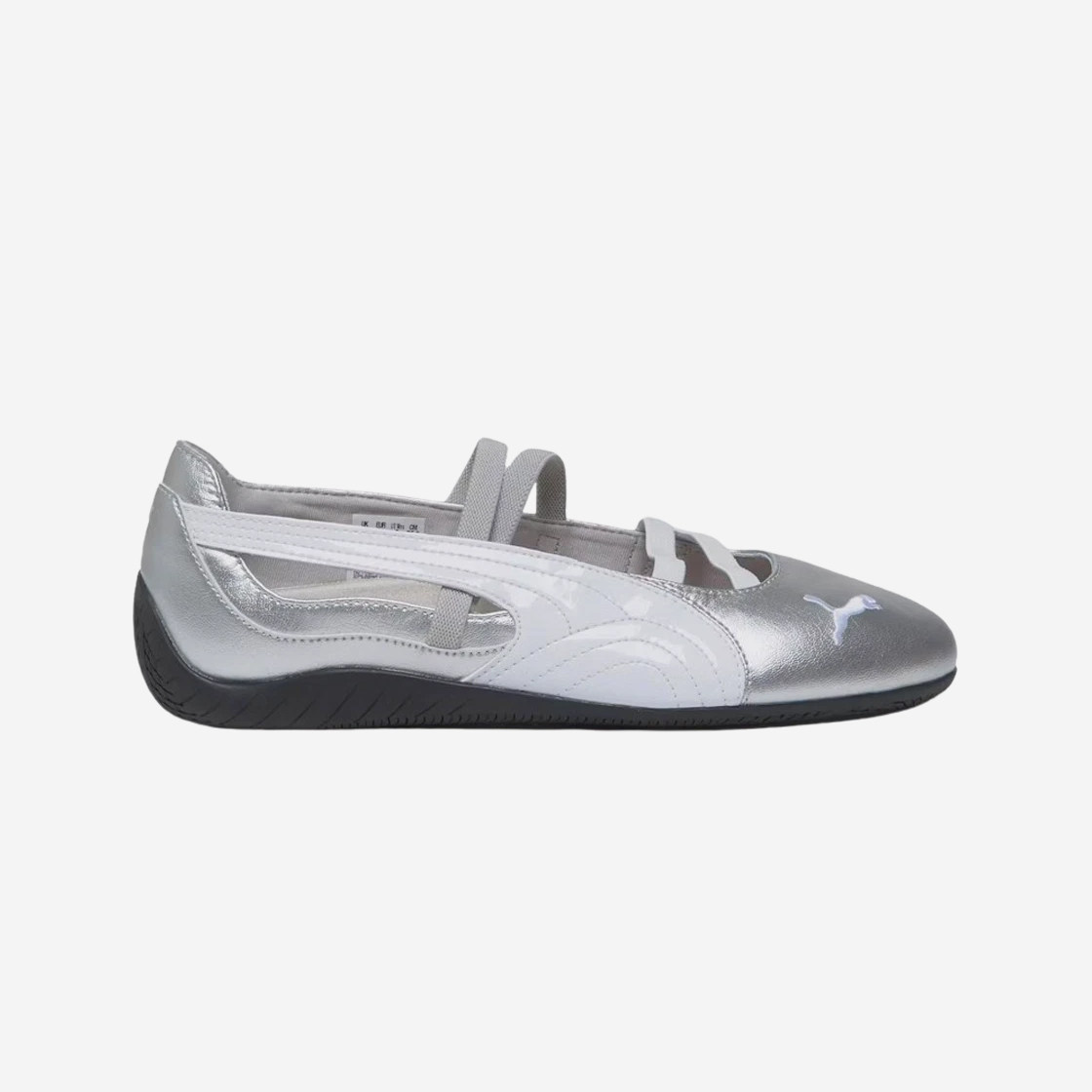 (W) 푸마 스피드캣 발레 메탈릭 푸마 실버 푸마 화이트((W) Puma Speedcat Ballet Metallic Puma Silver Puma White)