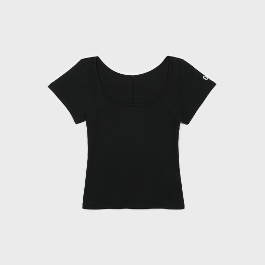 P00000ZK Greenbutter Square Neck 08 Tee Black