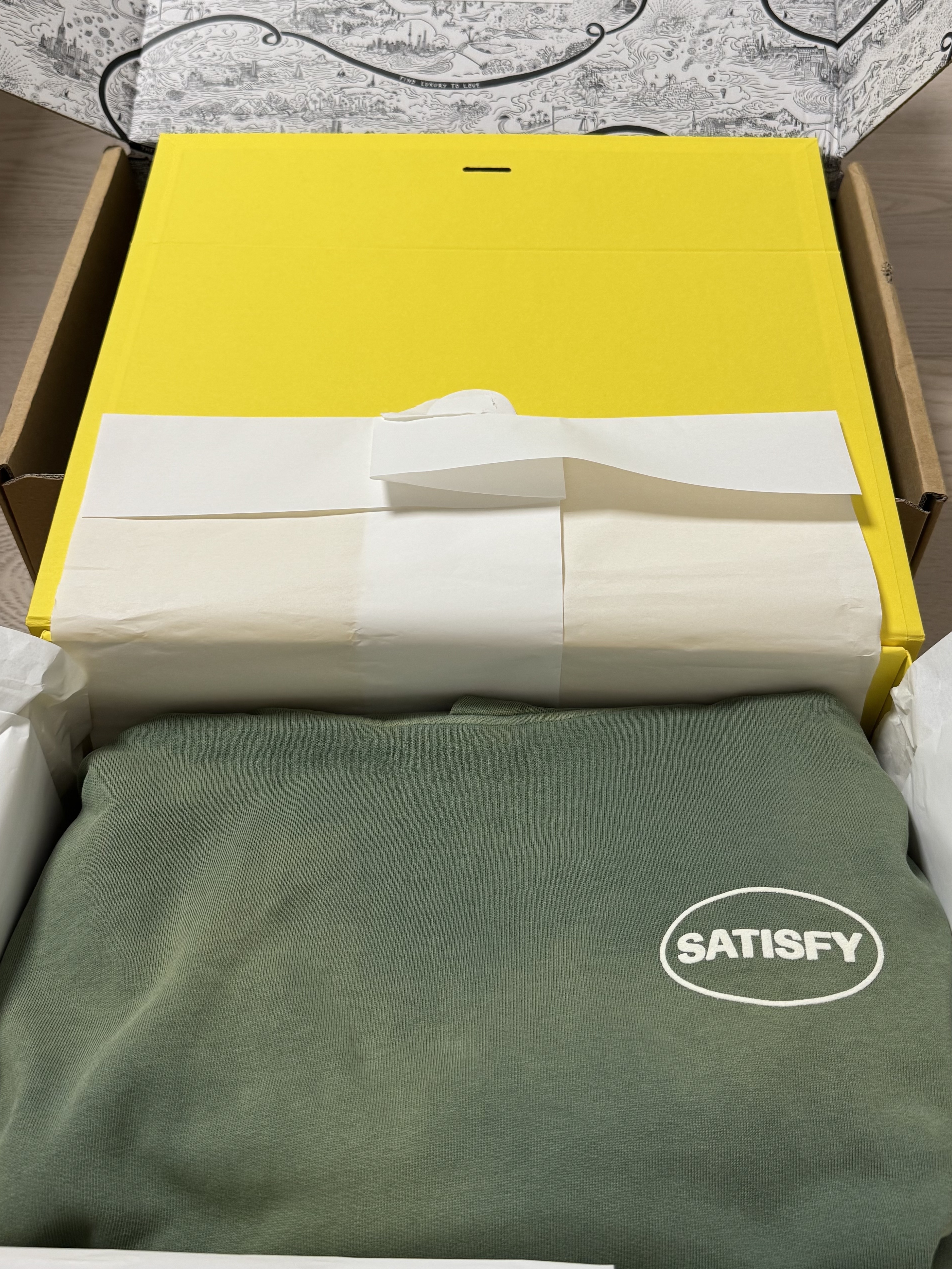 Satisfy Softcell Hoodie Sun Bleached Green, Carhartt WIP Columbia Ripstop Regular Cargo Pants Black 착용 스타일 - 1