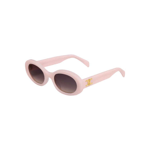 Celine Triomphe 01 Sunglasses in Acetate Milky Pastel Rose