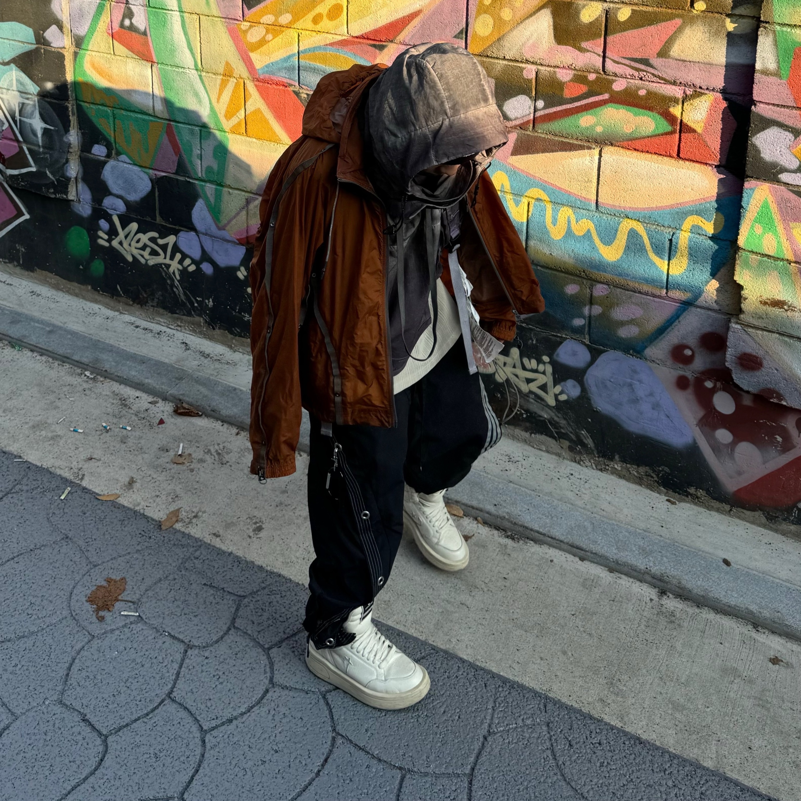 Converse x Drkshdw Turbowpn Egret 착용 스타일 - 4