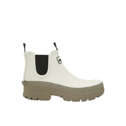 (W) Barbour Nimbus Wellingtons Chelsea Rain Boots Ivory