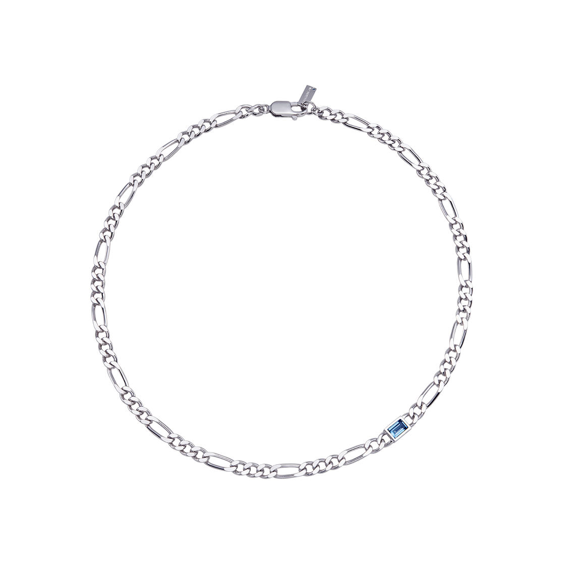 WS017N [예약 배송] TEE RING JAY Blue On Chain Stone Necklace