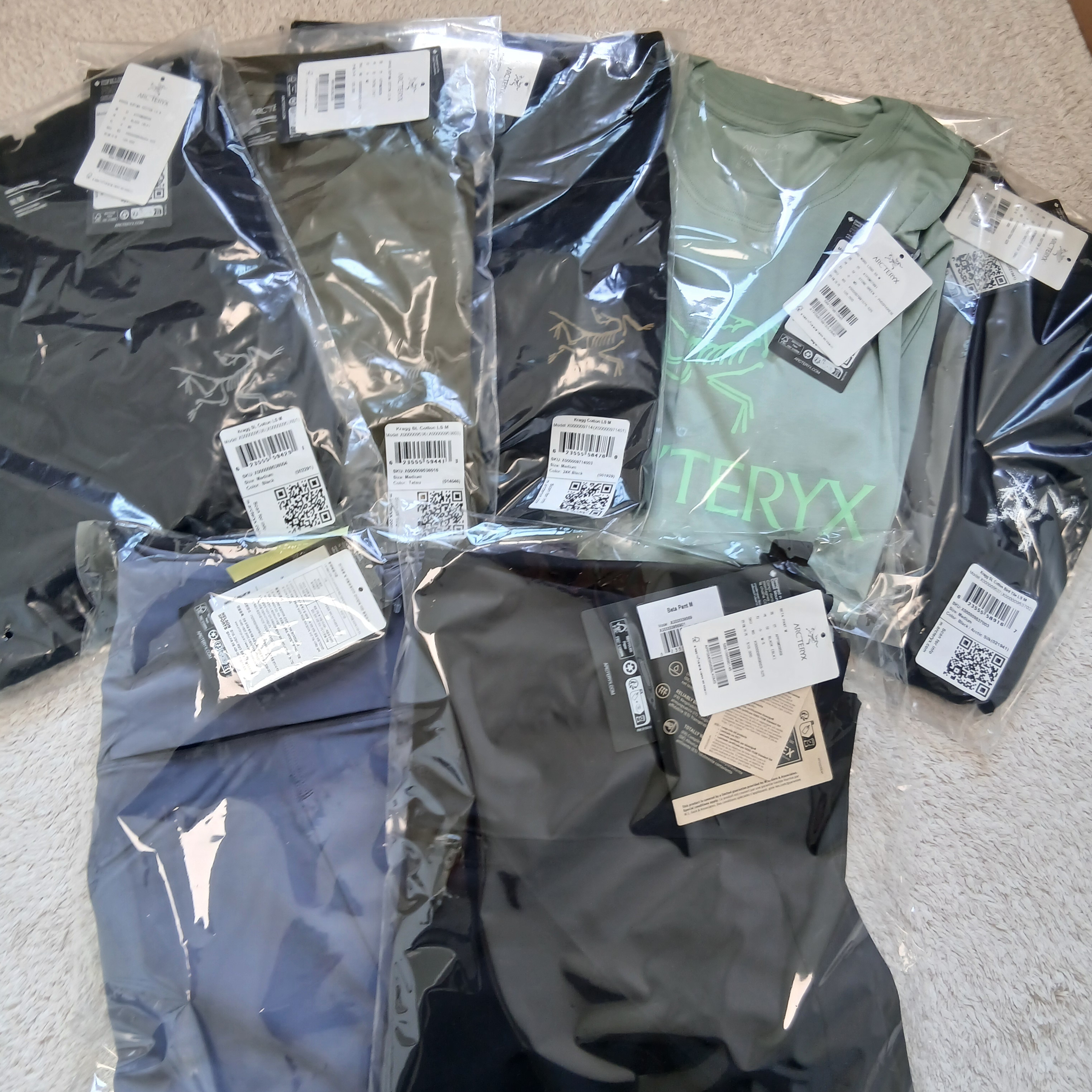 Arc'teryx Kragg SL Cotton Bird Tile LS Shirt Black Arctic Silk, Arc'teryx Kragg SL Cotton LS Shirt Tatsu 착용 스타일 - 1