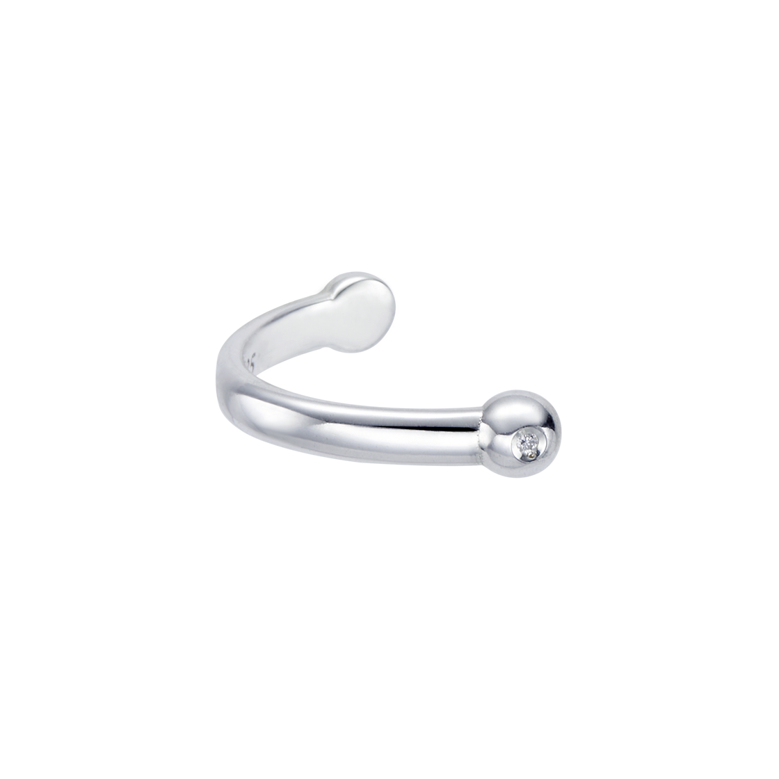 GR1032P [예약 배송] TEE RING JAY Giant Piercing Diamond Nose Cuff