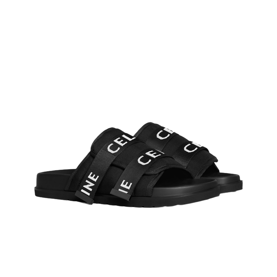 셀린느 피테아 스트래피 샌들 셀린느 자카드 블랙 화이트(Celine Pitea Strappy Sandal in Celine Jacquard Black White) - 2
