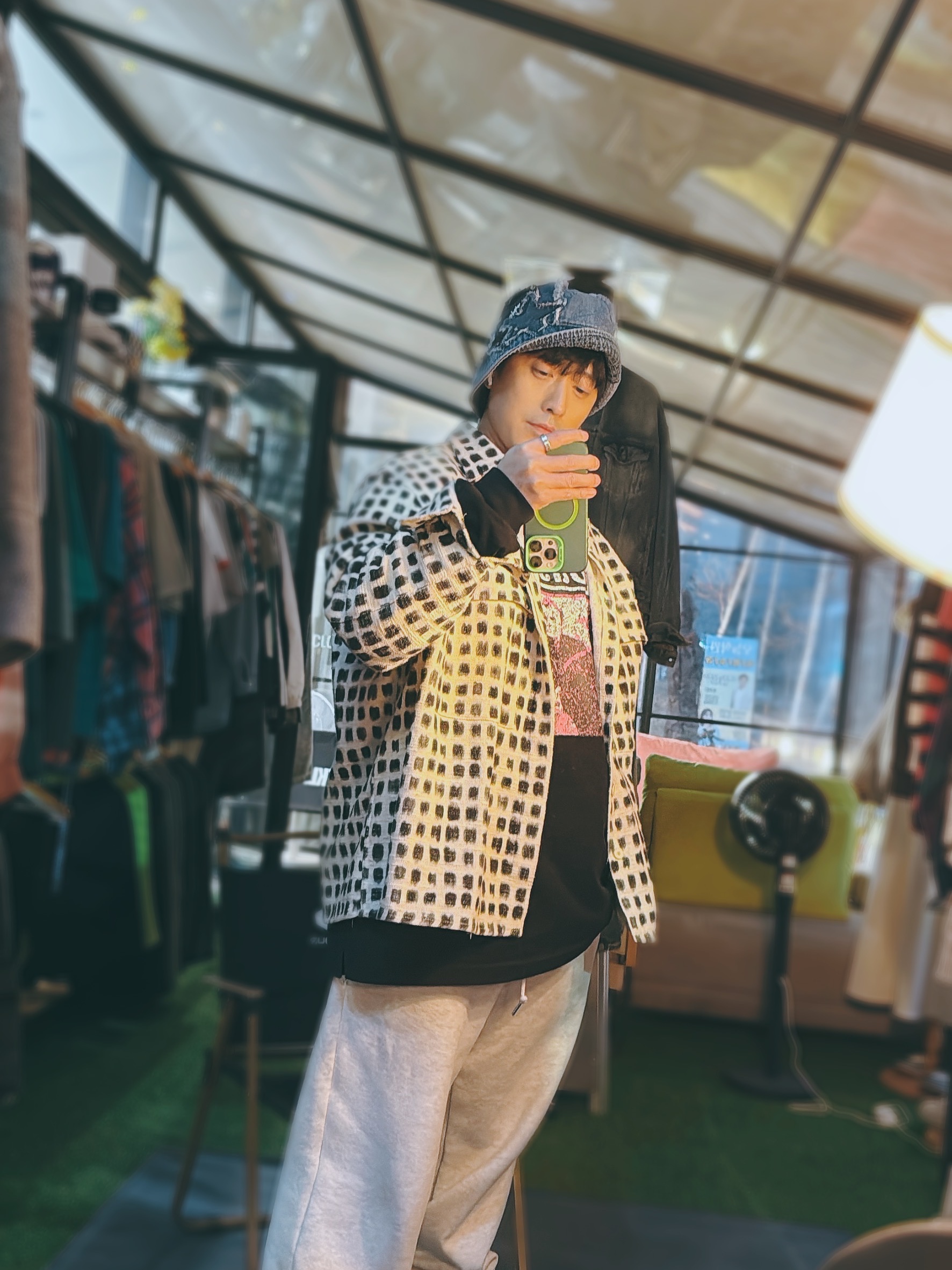 The Greatest Star Denim Bucket Hat Blue, Jordan x Awake NY Air Ship PE SP Game Royal 착용 스타일 - 2