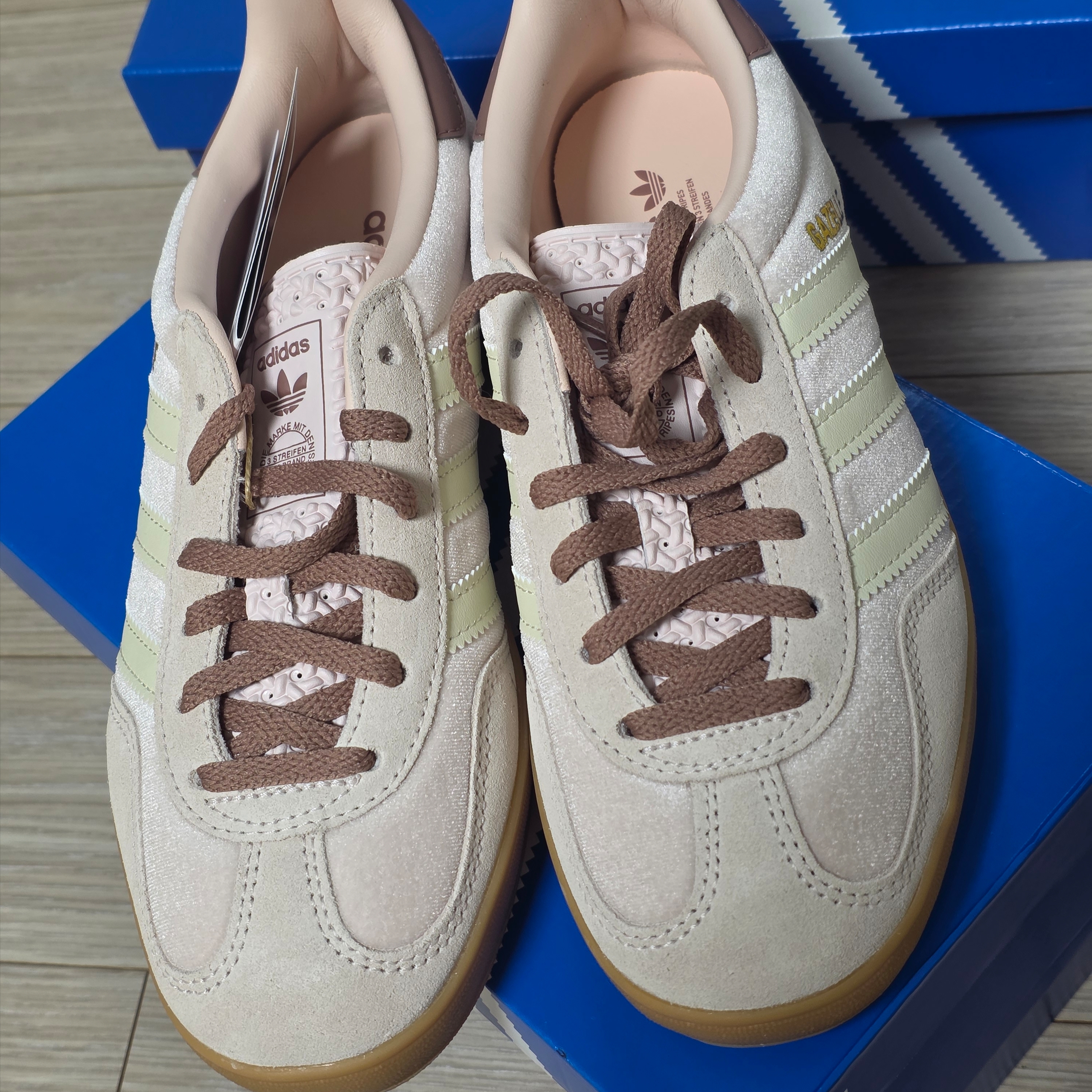(W) Adidas Gazelle Indoor Wonder Quartz Warm Clay 착용 스타일 - 1