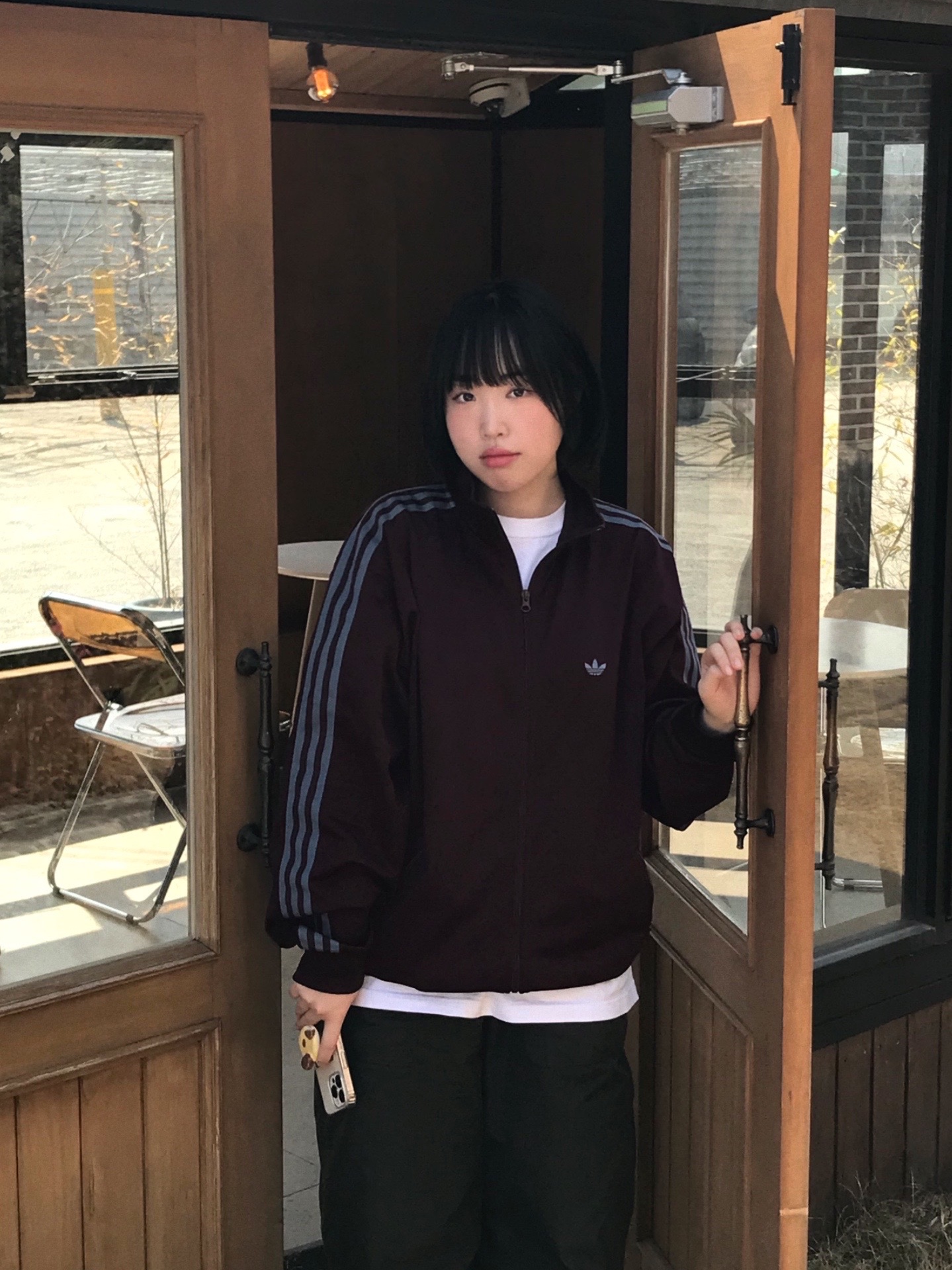 Adidas Originals Beckenbauer Track Jacket Maroon - KR Sizing 착용 스타일