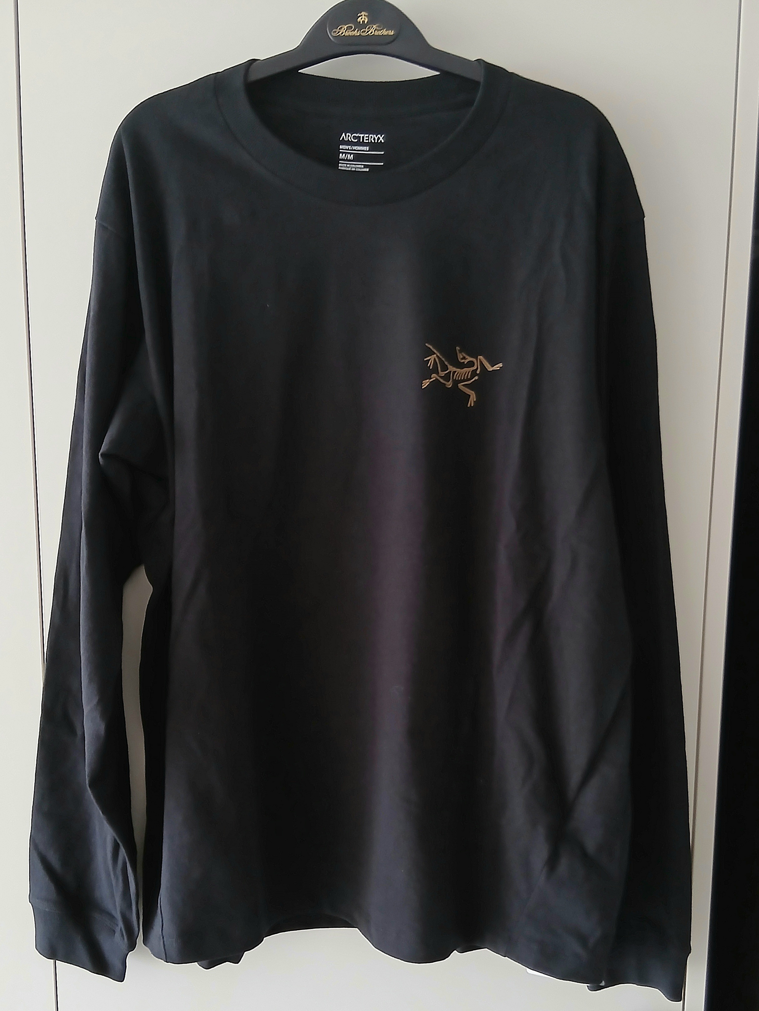 Arc'teryx Kragg Cotton LS T-Shirt 24K Black 착용 스타일 - 1