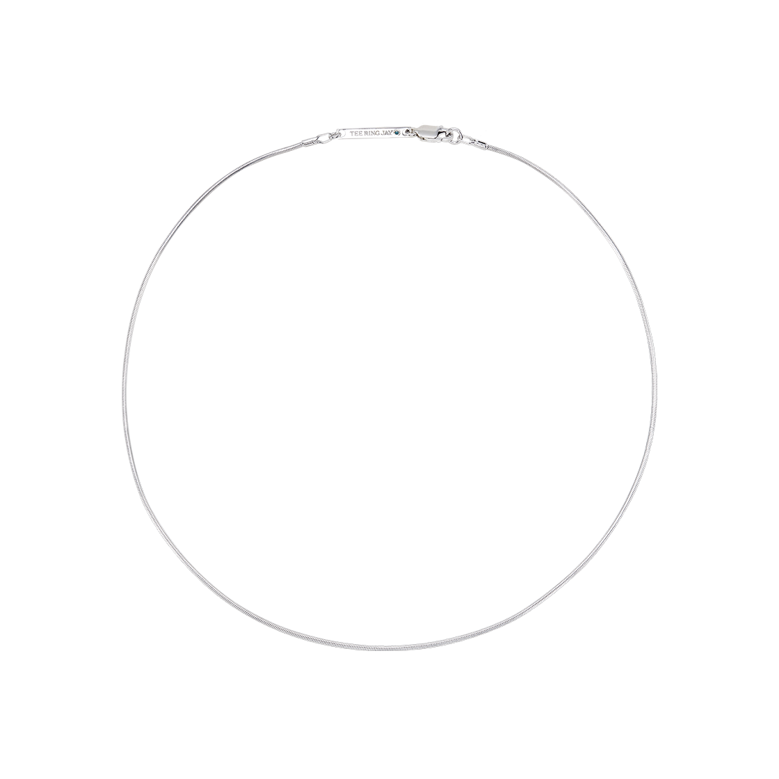 WS075N [예약 배송] TEE RING JAY Skinny Round Snake Chain Necklace