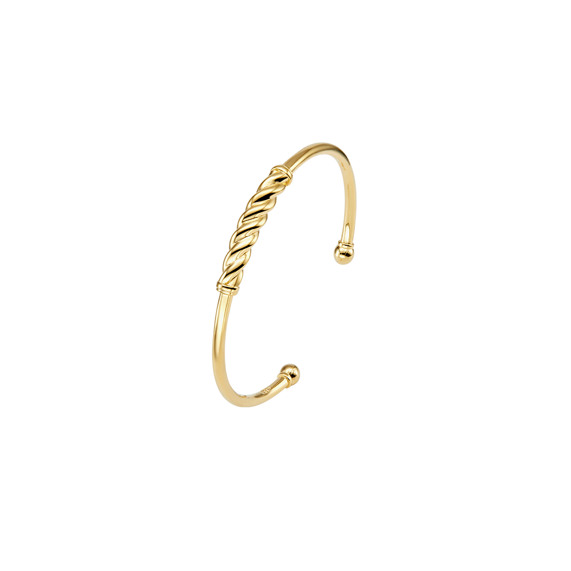 [예약 배송] 티링제이 트위스트 크로저 뱅글 브레이슬릿 골드([예약 배송] TEE RING JAY Twist Crosier Bangle Bracelet Gold)