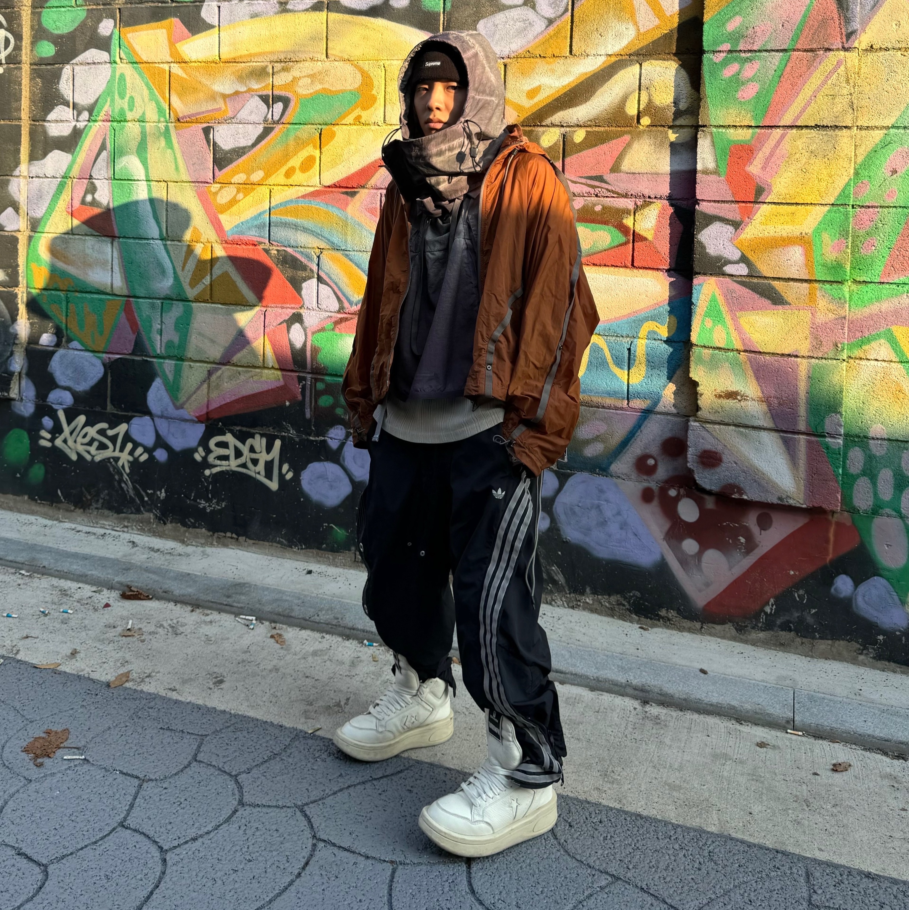 Converse x Drkshdw Turbowpn Egret 착용 스타일 - 2