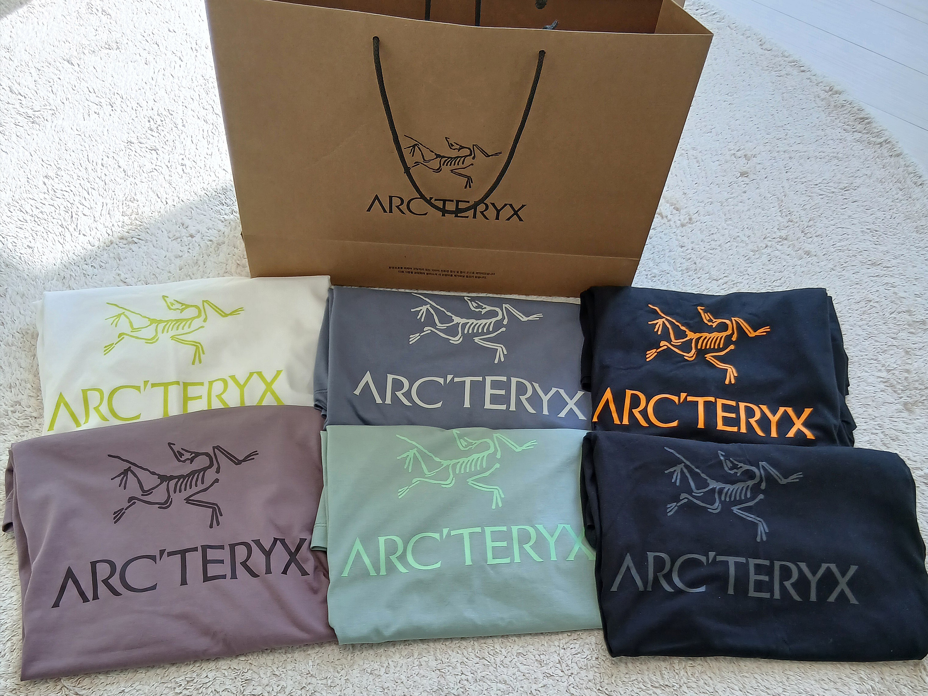 Arc'teryx Arc'word Logo SS T-Shirt Black II, Arc'teryx Arc'word Logo SS T-Shirt Black 착용 스타일 - 1