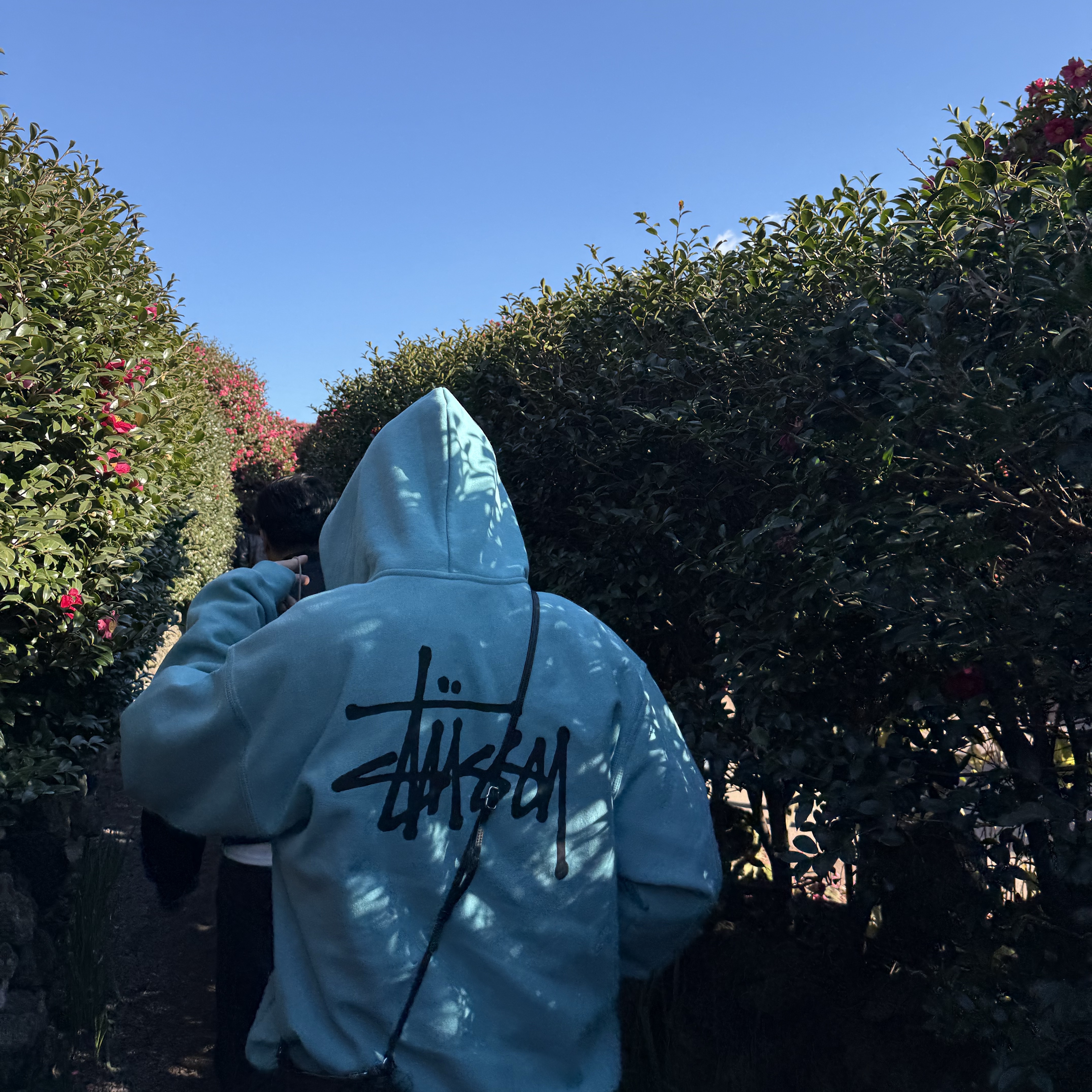 Stussy Basic Stussy Zip Hoodie Ocean 2024 착용 스타일 - 3