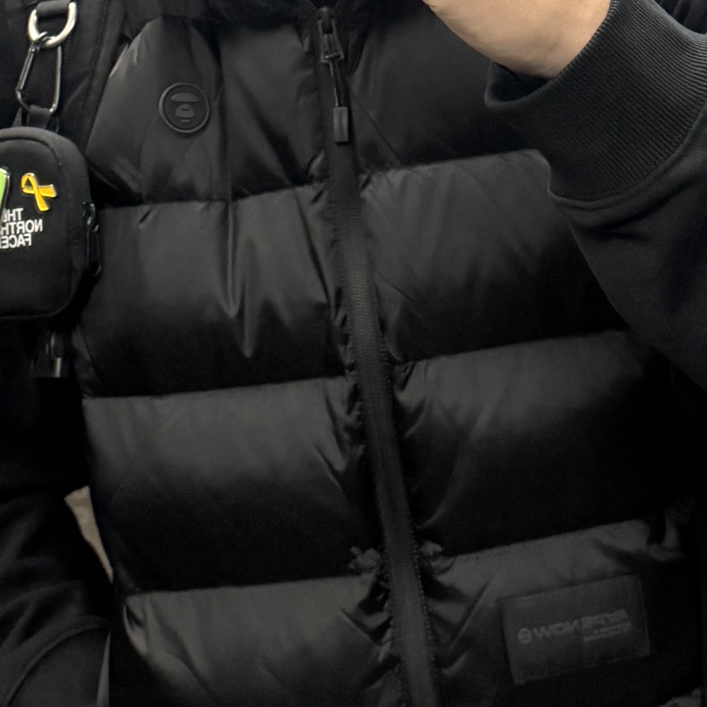 AAPE 28" Now Down Jacket Black - 24FW 착용 스타일